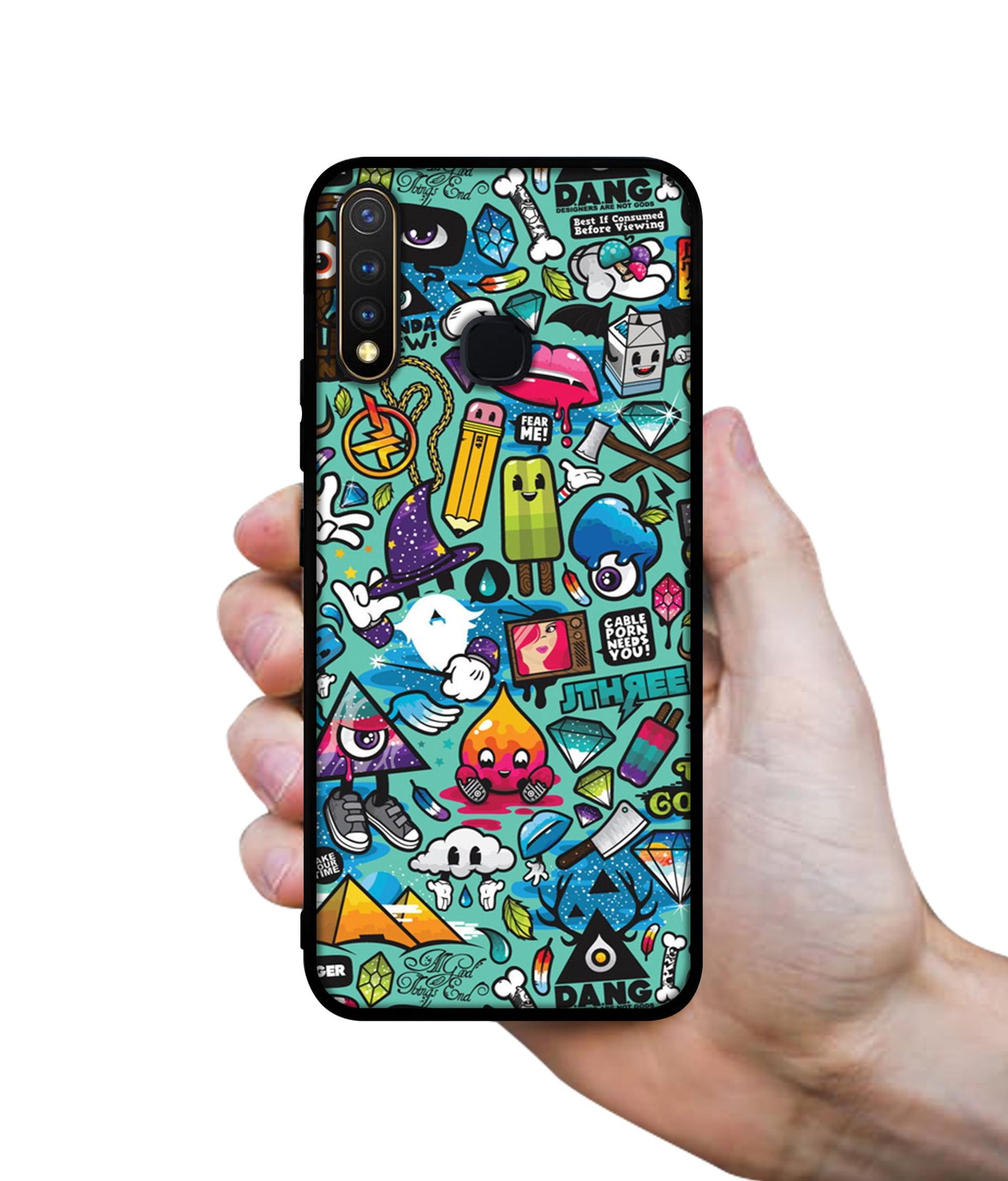 Crazy Design Designer 2D Printed Back Case Cover for Vivo Y19 4G / U3 4G / U20 4G