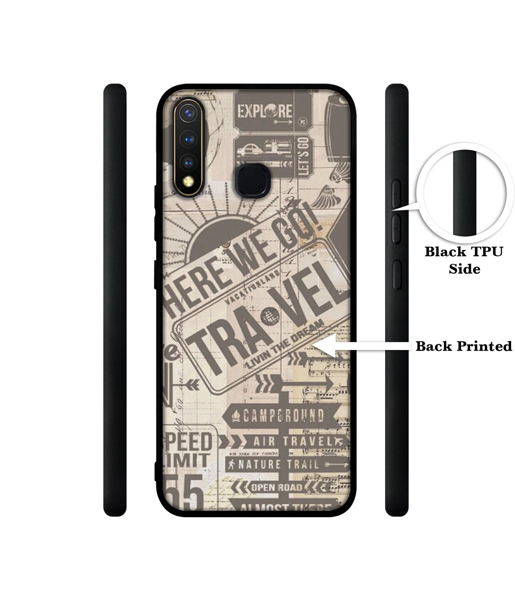 Travel Design Designer 2D Printed Back Case Cover for Vivo Y19 4G / U3 4G / U20 4G
