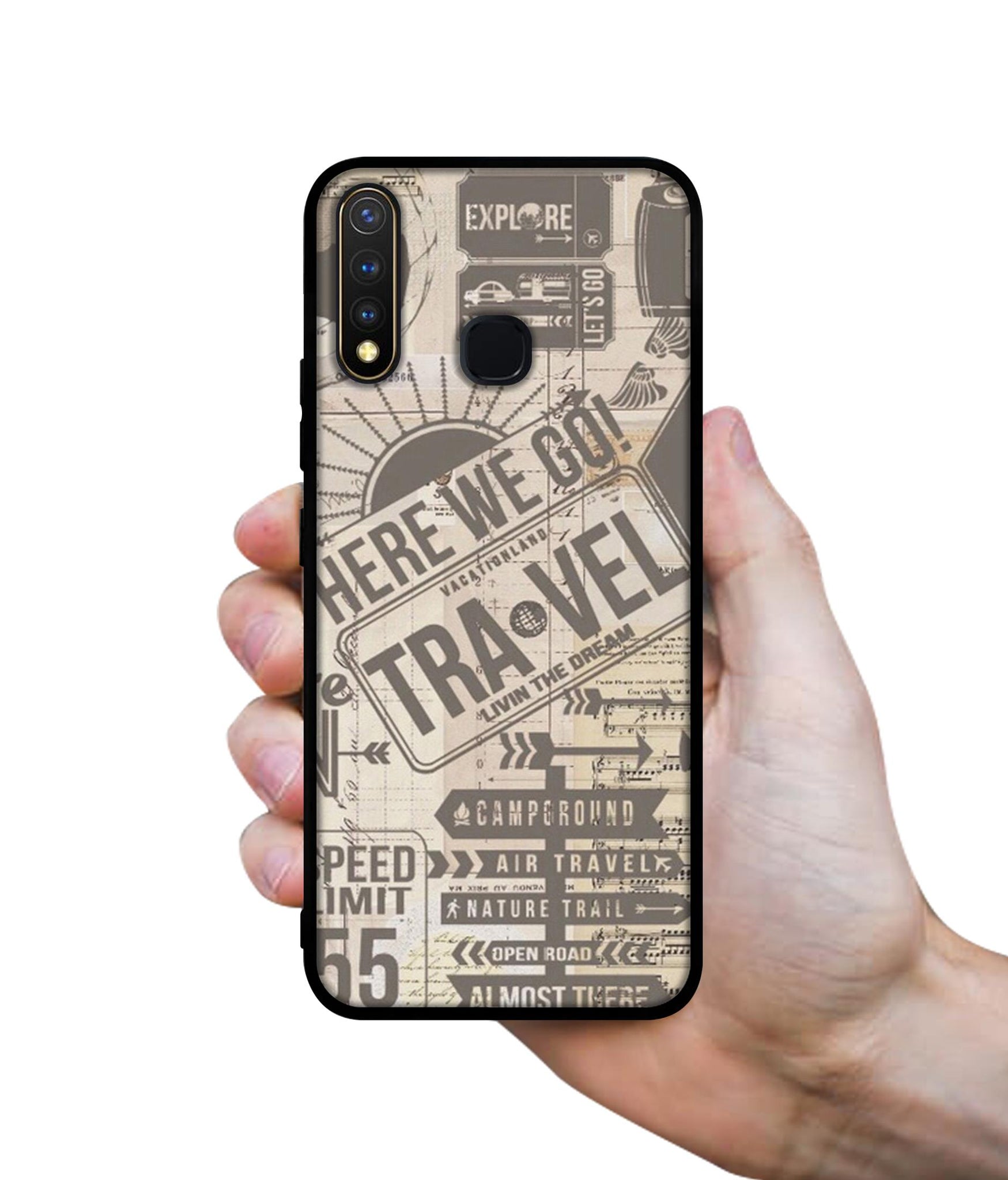 Travel Design Designer 2D Printed Back Case Cover for Vivo Y19 4G / U3 4G / U20 4G