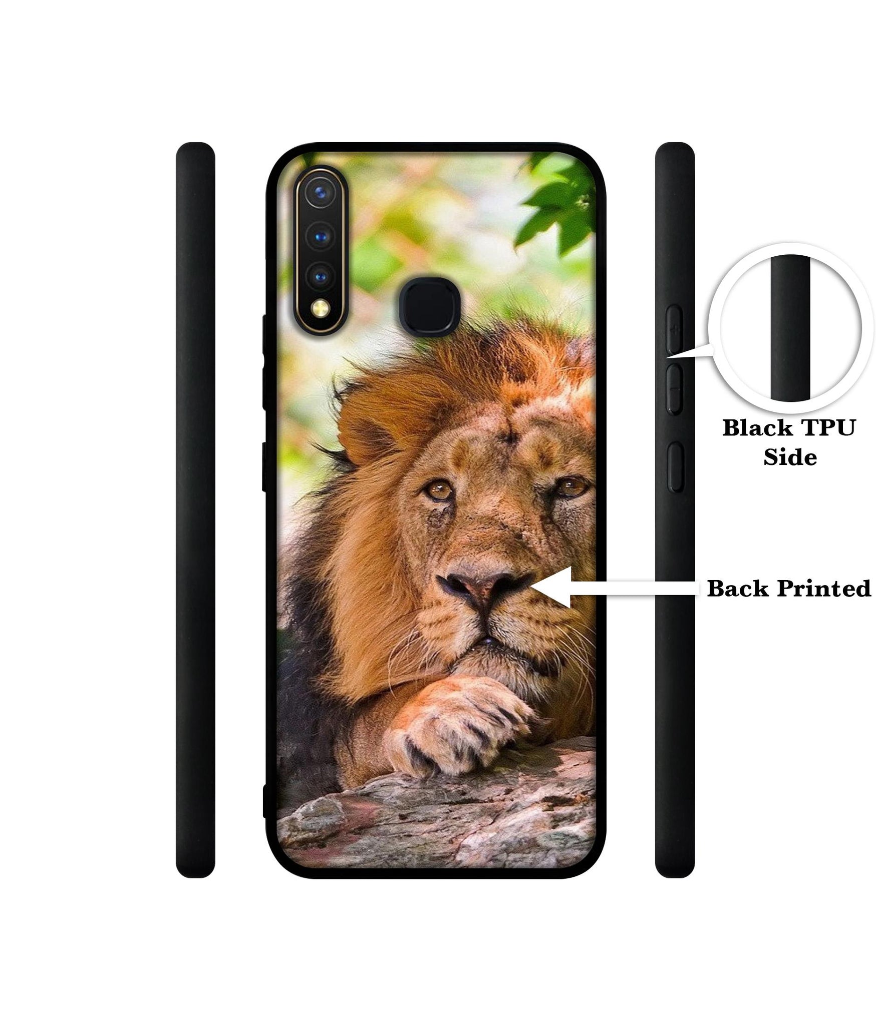 Tiger Pattern Print Design Designer 2D Printed Back Case Cover for Vivo Y19 4G / U3 4G / U20 4G