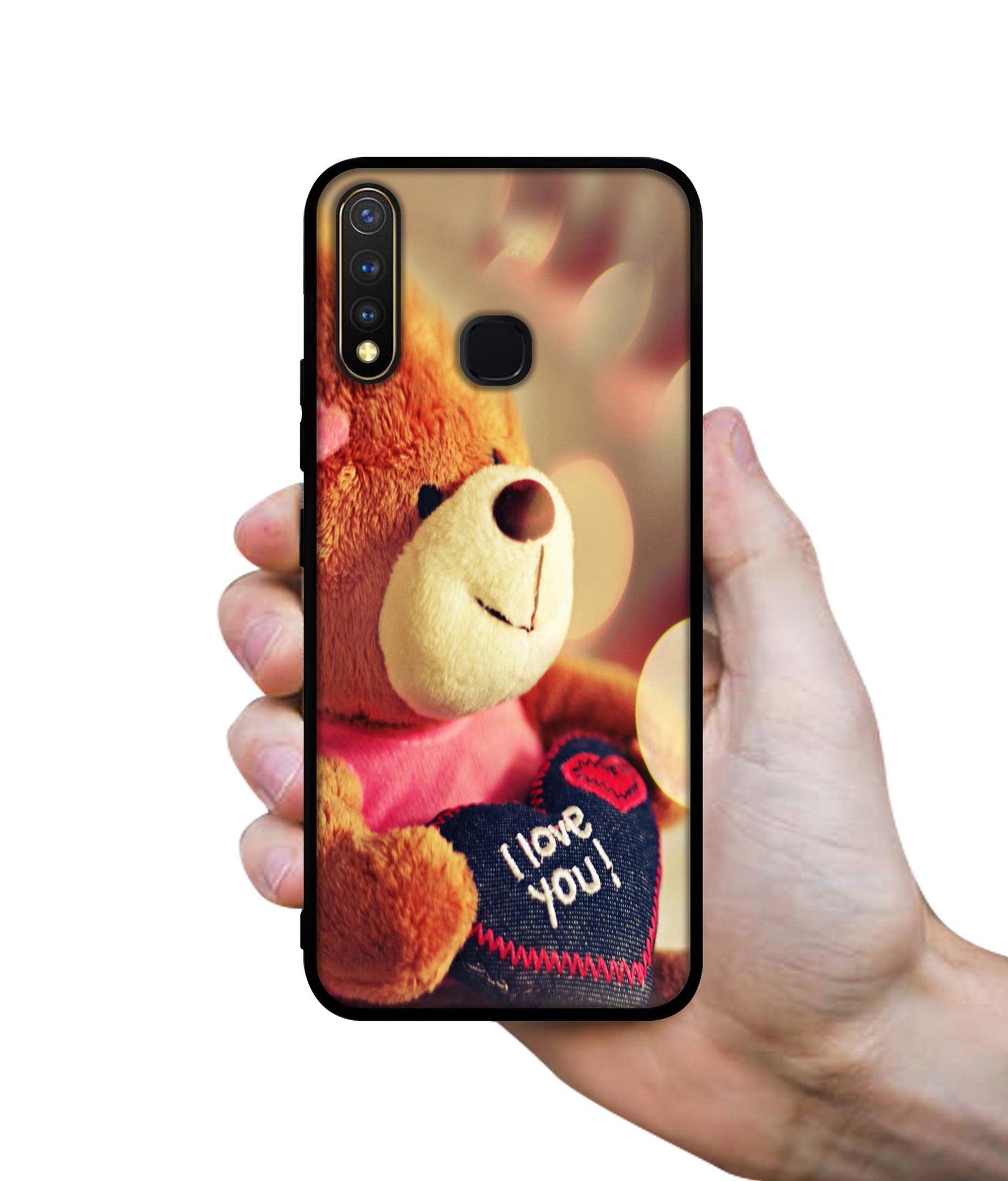 Teddy Bear Design Designer 2D Printed Back Case Cover for Vivo Y19 4G / U3 4G / U20 4G