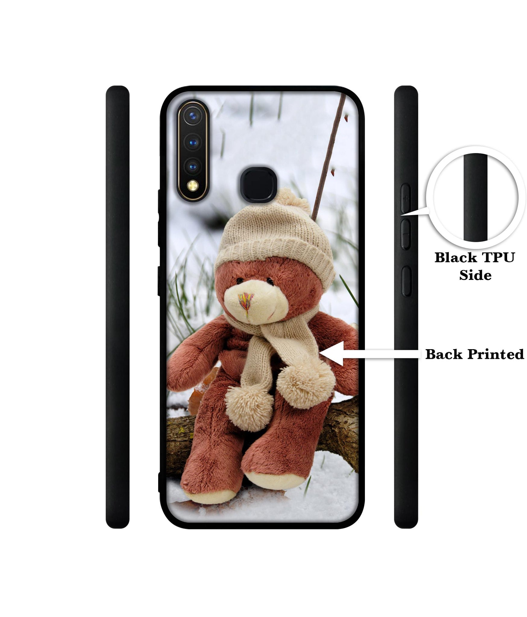 Woolen Bear Design Designer 2D Printed Back Case Cover for Vivo Y19 4G / U3 4G / U20 4G