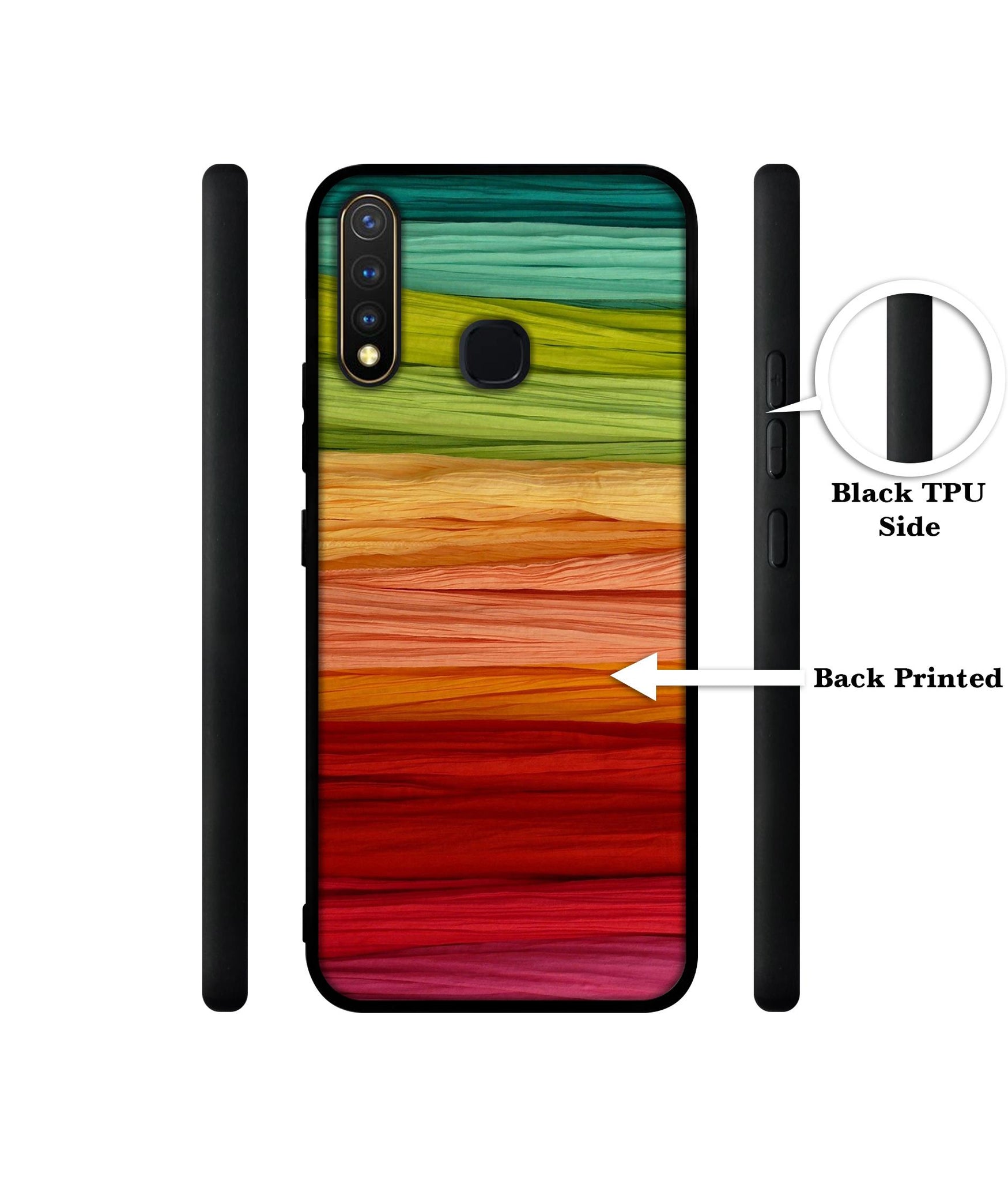 Colorful Thread Design Designer 2D Printed Back Case Cover for Vivo Y19 4G / U3 4G / U20 4G