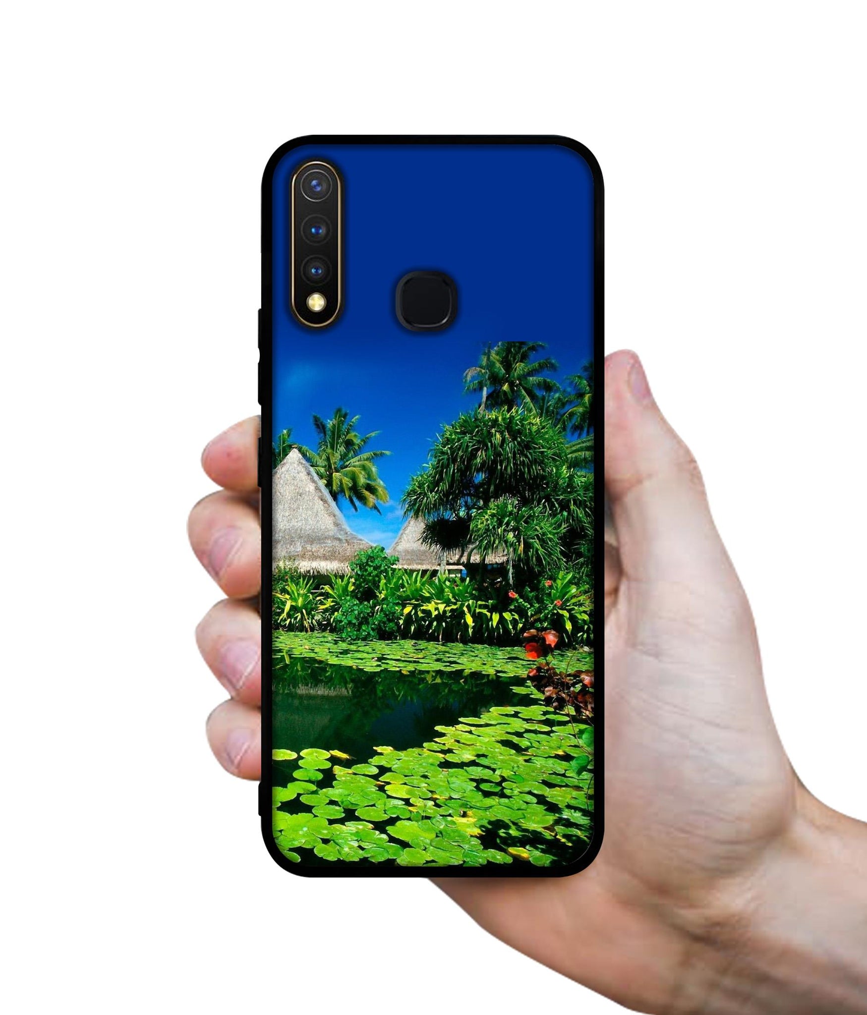 Tropics Water Design Designer 2D Printed Back Case Cover for Vivo Y19 4G / U3 4G / U20 4G