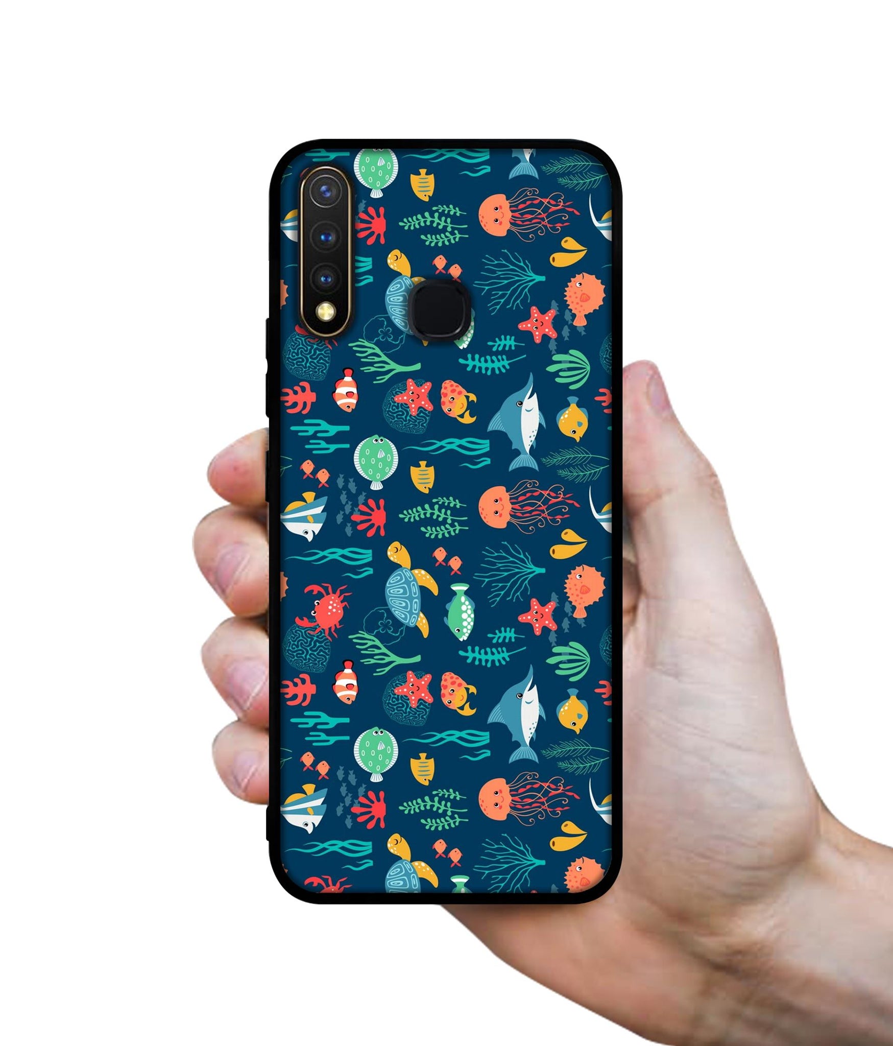 Aquarium Texture Design Designer 2D Printed Back Case Cover for Vivo Y19 4G / U3 4G / U20 4G