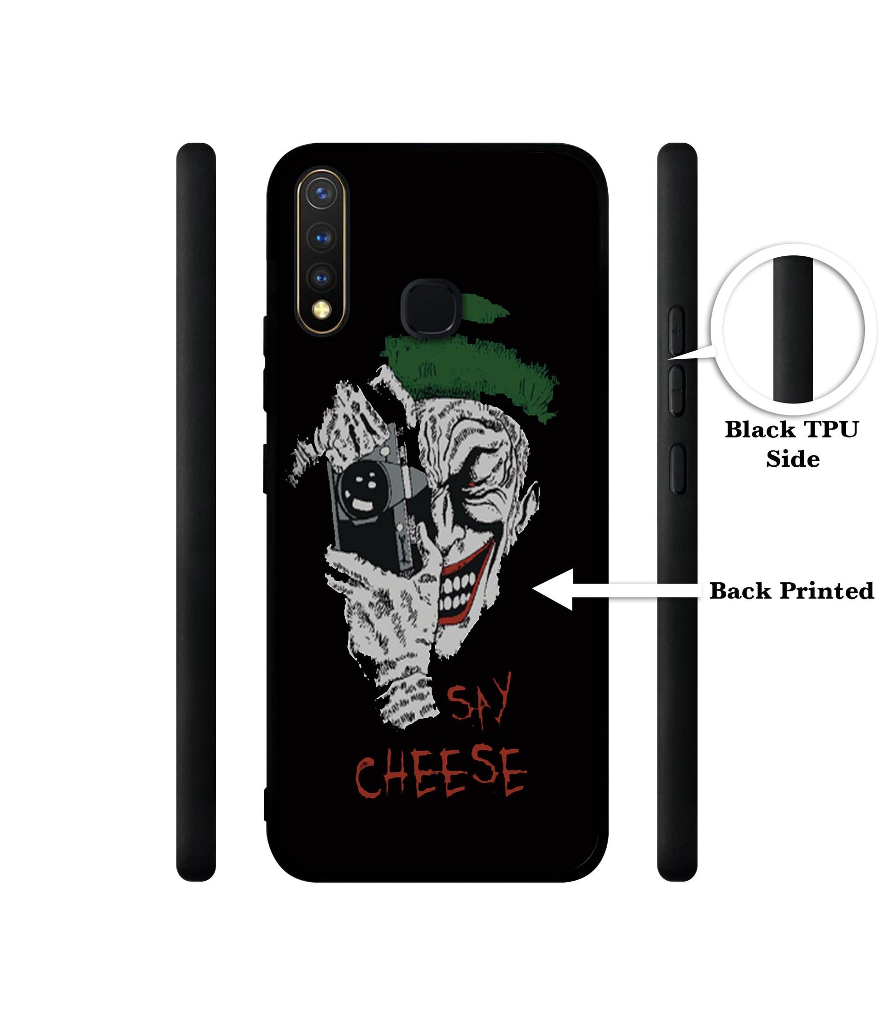 Joker Say Cheese Design Designer 2D Printed Back Case Cover for Vivo Y19 4G / U3 4G / U20 4G