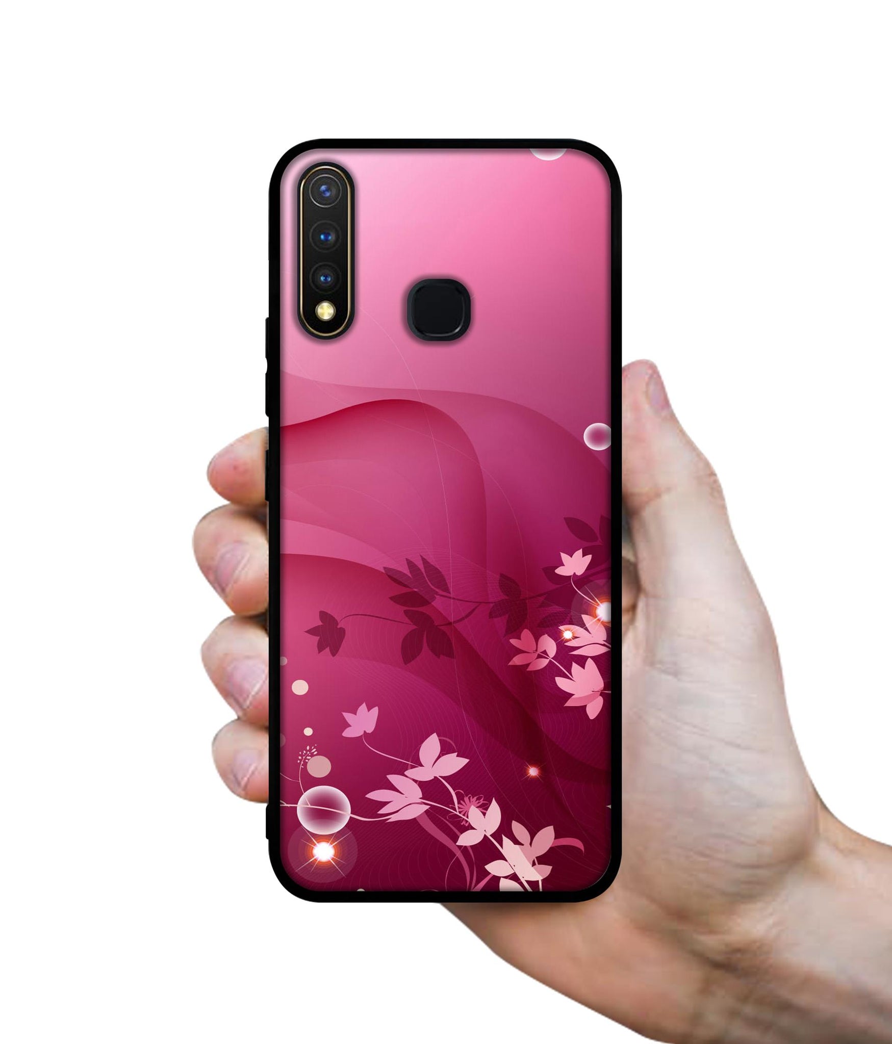 Pink Abstract Design Designer 2D Printed Back Case Cover for Vivo Y19 4G / U3 4G / U20 4G