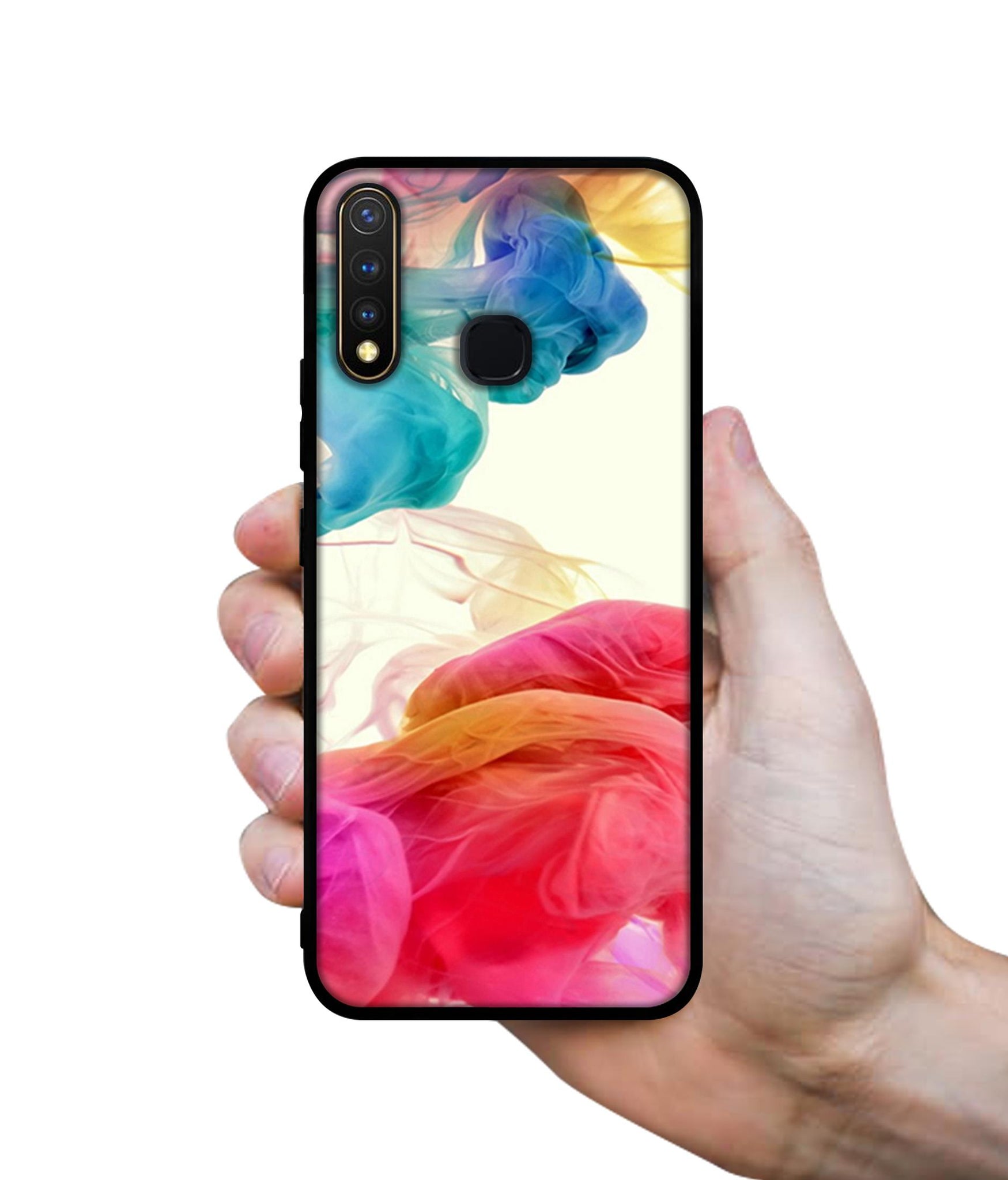 Colored Smoke Design Designer 2D Printed Back Case Cover for Vivo Y19 4G / U3 4G / U20 4G