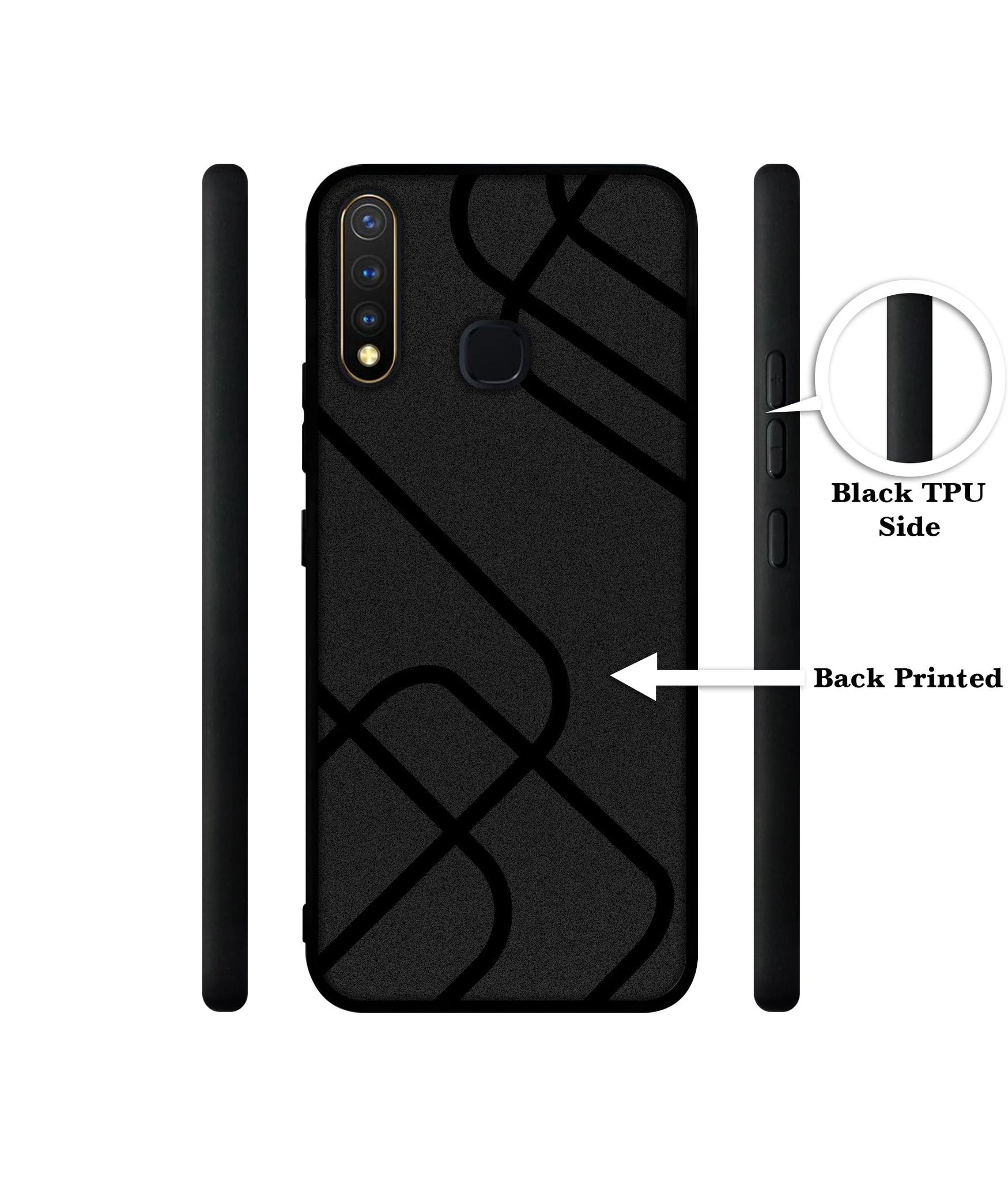 Zig-Zag Black Line Design Designer 2D Printed Back Case Cover for Vivo Y19 4G / U3 4G / U20 4G