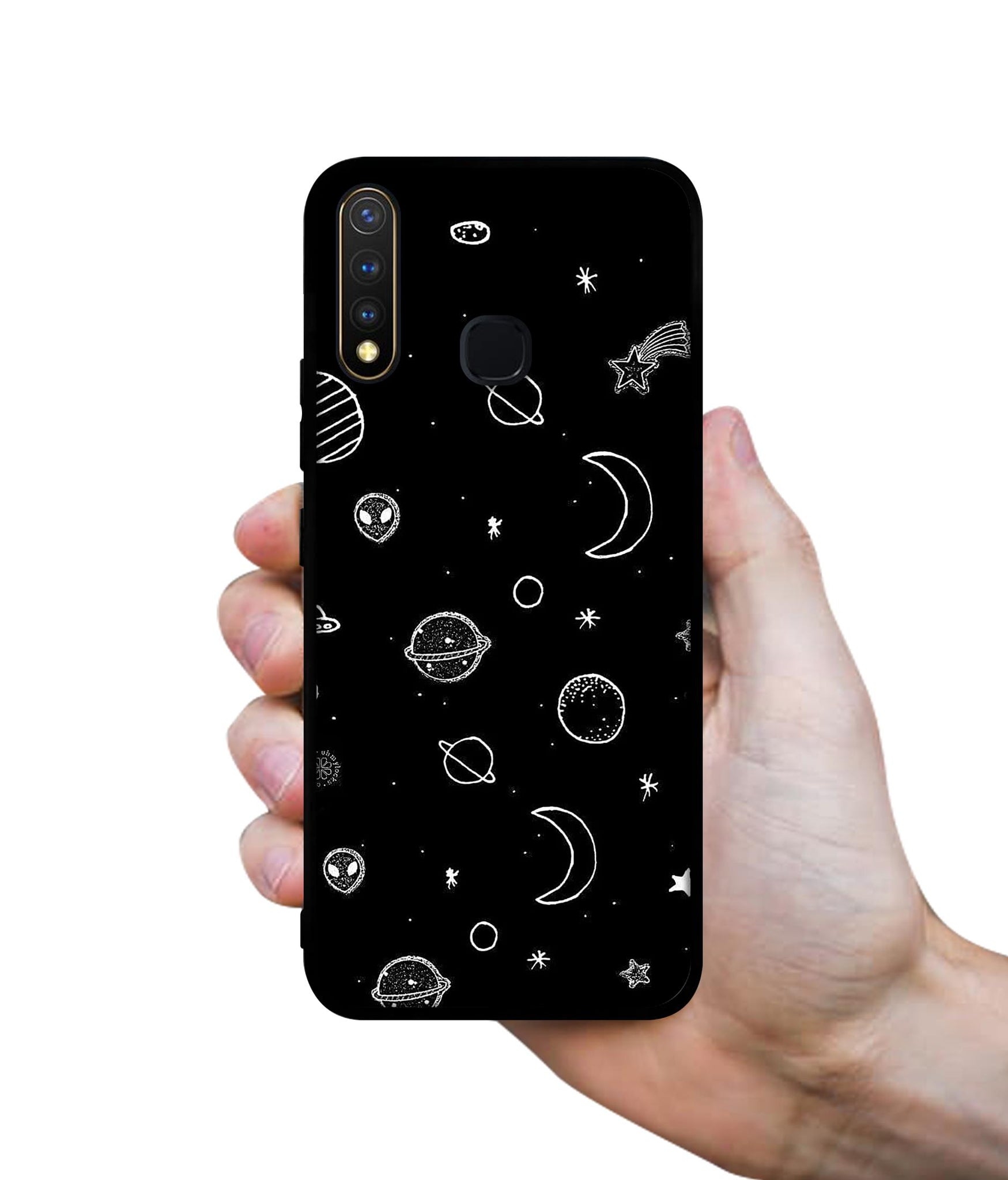 Space Stars Universe Design Designer 2D Printed Back Case Cover for Vivo Y19 4G / U3 4G / U20 4G