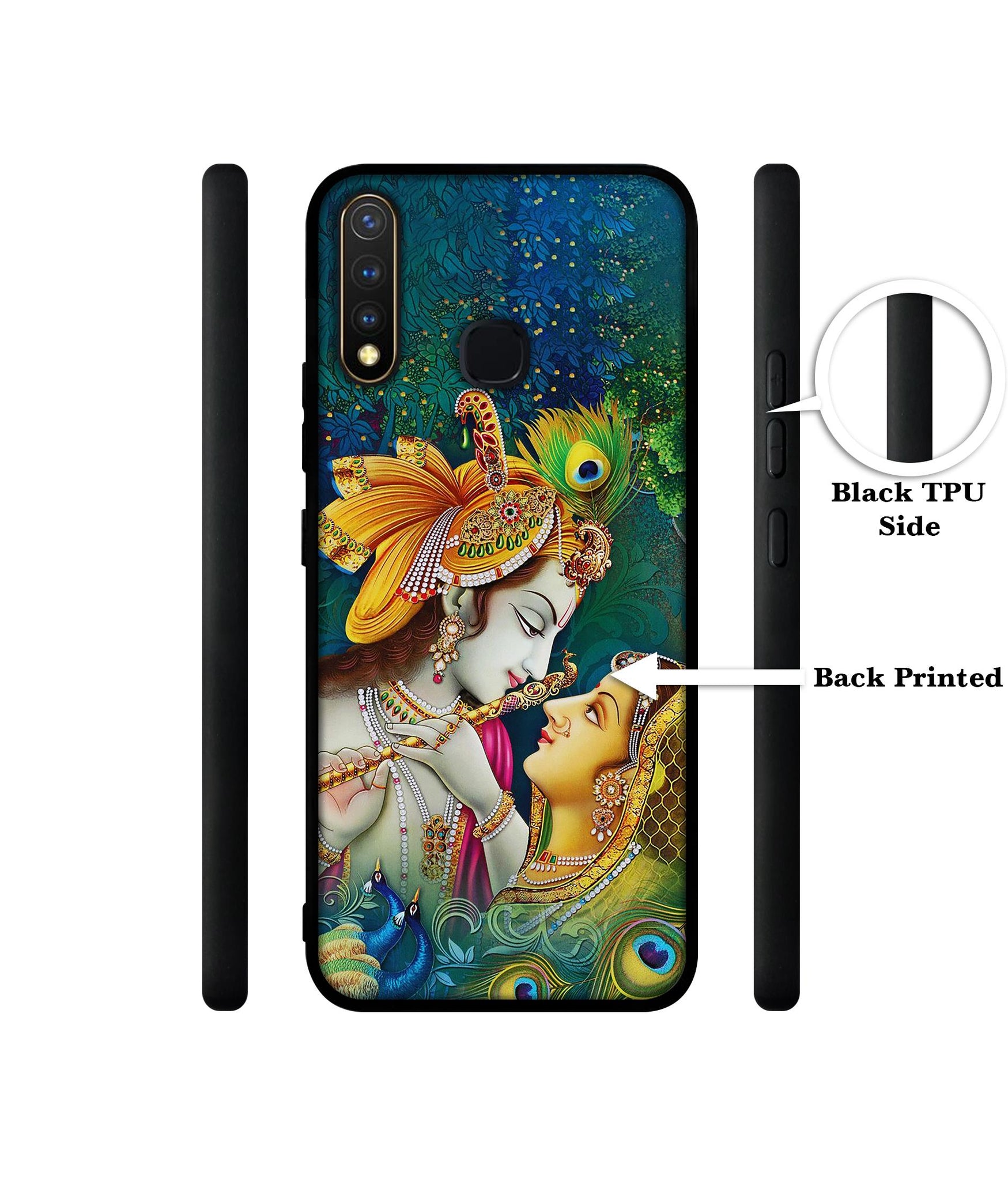 Radha Kishan Love Design Designer 2D Printed Back Case Cover for Vivo Y19 4G / U3 4G / U20 4G