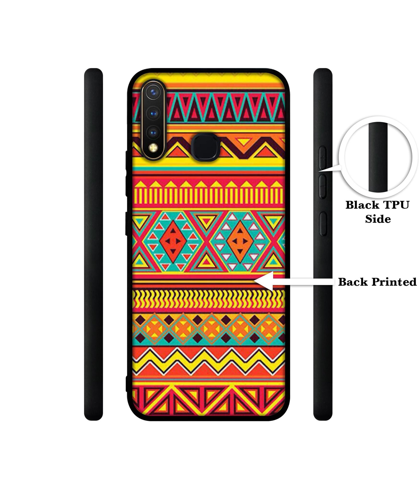 Artistic Rangoli Design Designer 2D Printed Back Case Cover for Vivo Y19 4G / U3 4G / U20 4G