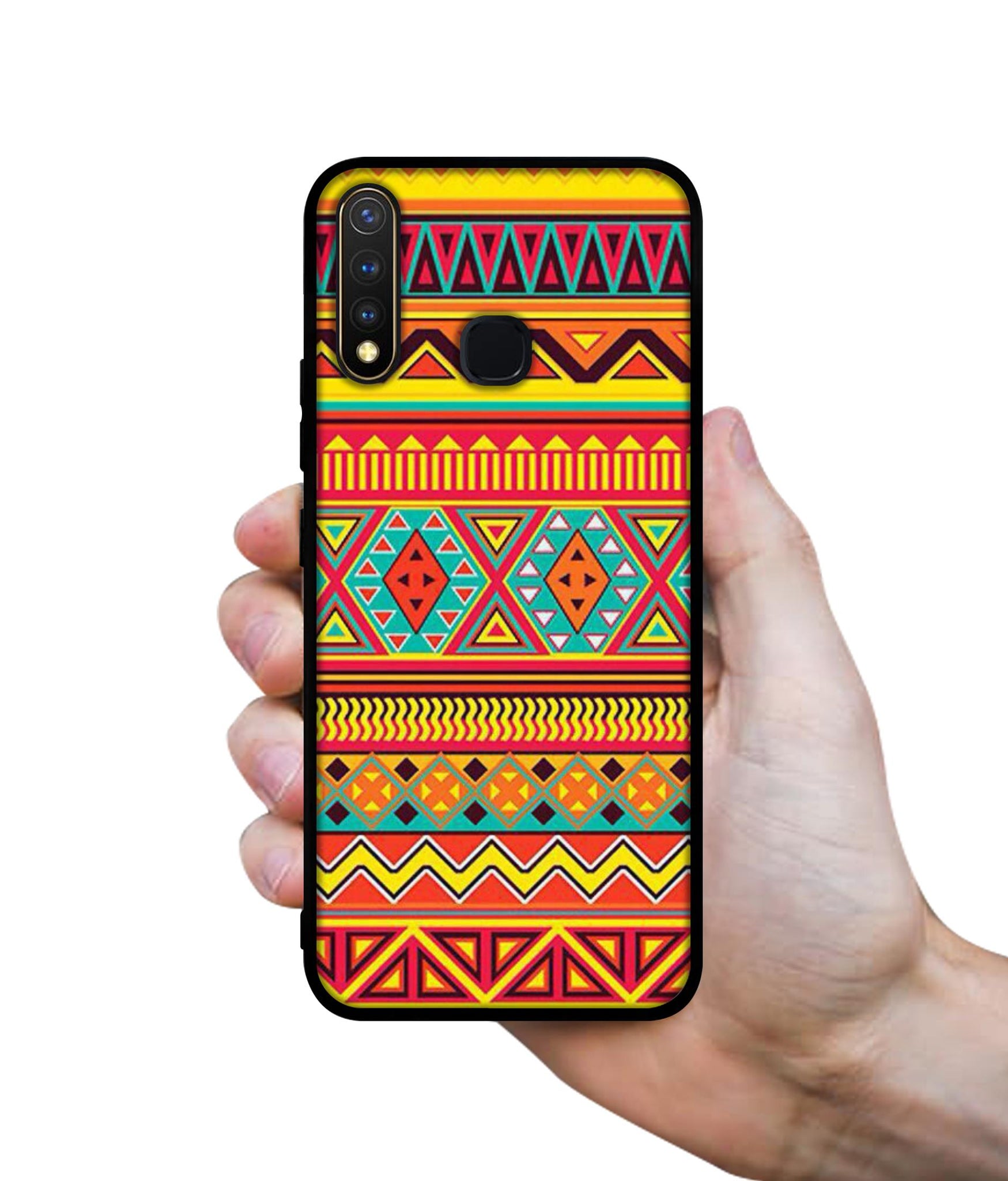 Artistic Rangoli Design Designer 2D Printed Back Case Cover for Vivo Y19 4G / U3 4G / U20 4G