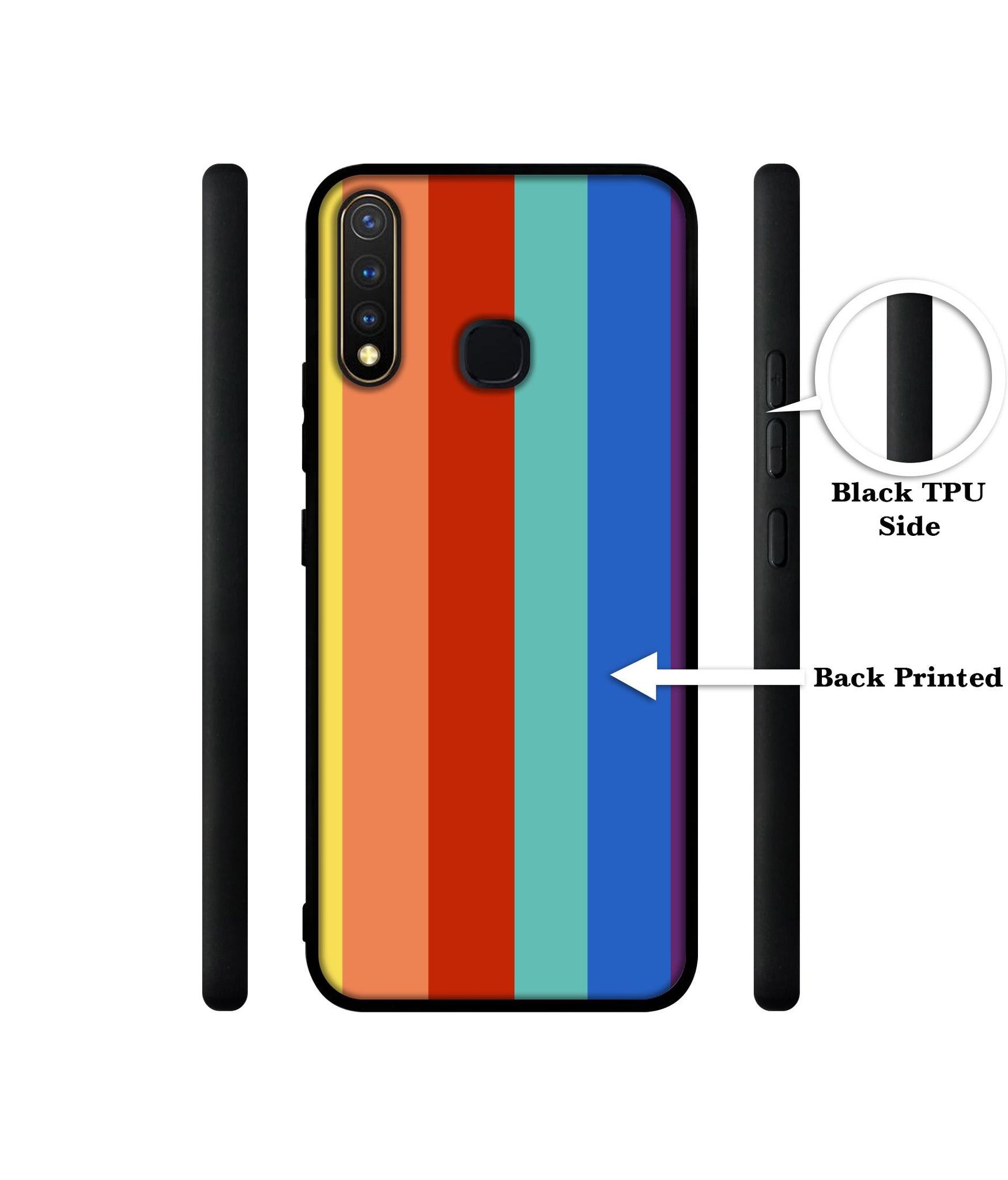 Rainbow Colors Design Designer 2D Printed Back Case Cover for Vivo Y19 4G / U3 4G / U20 4G