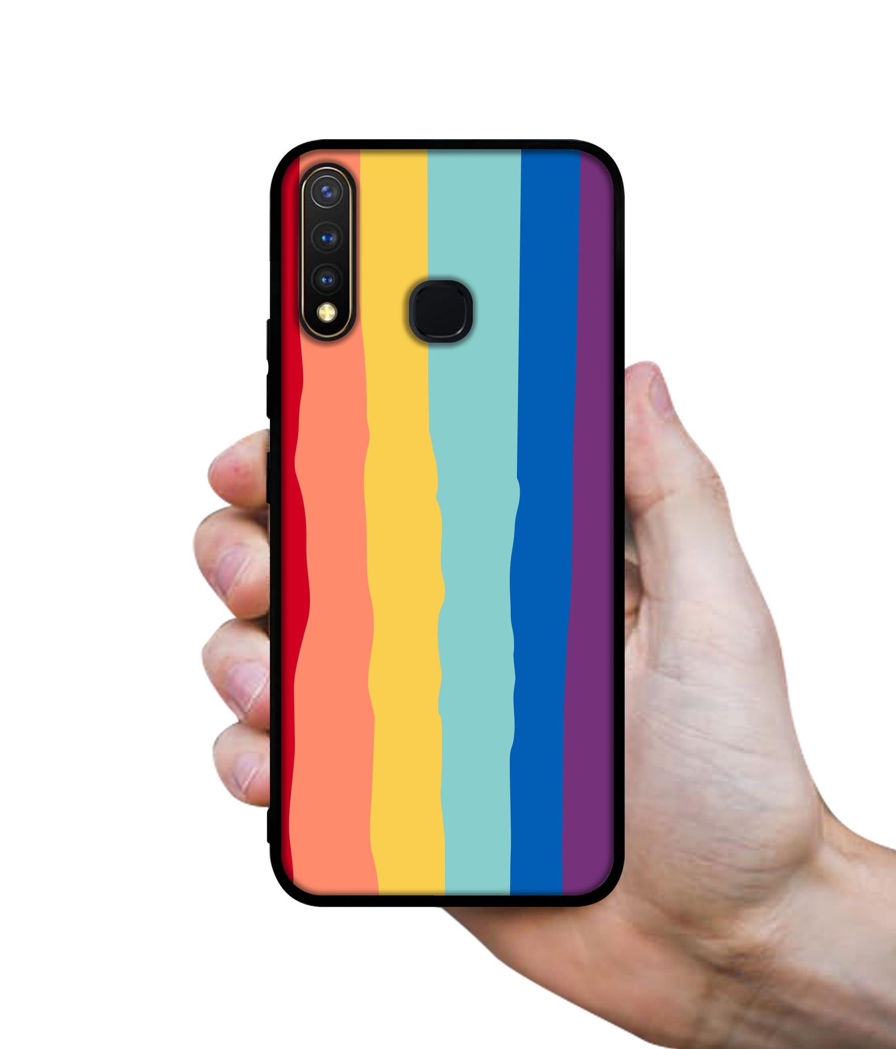 Rainbow Design Designer 2D Printed Back Case Cover for Vivo Y19 4G / U3 4G / U20 4G