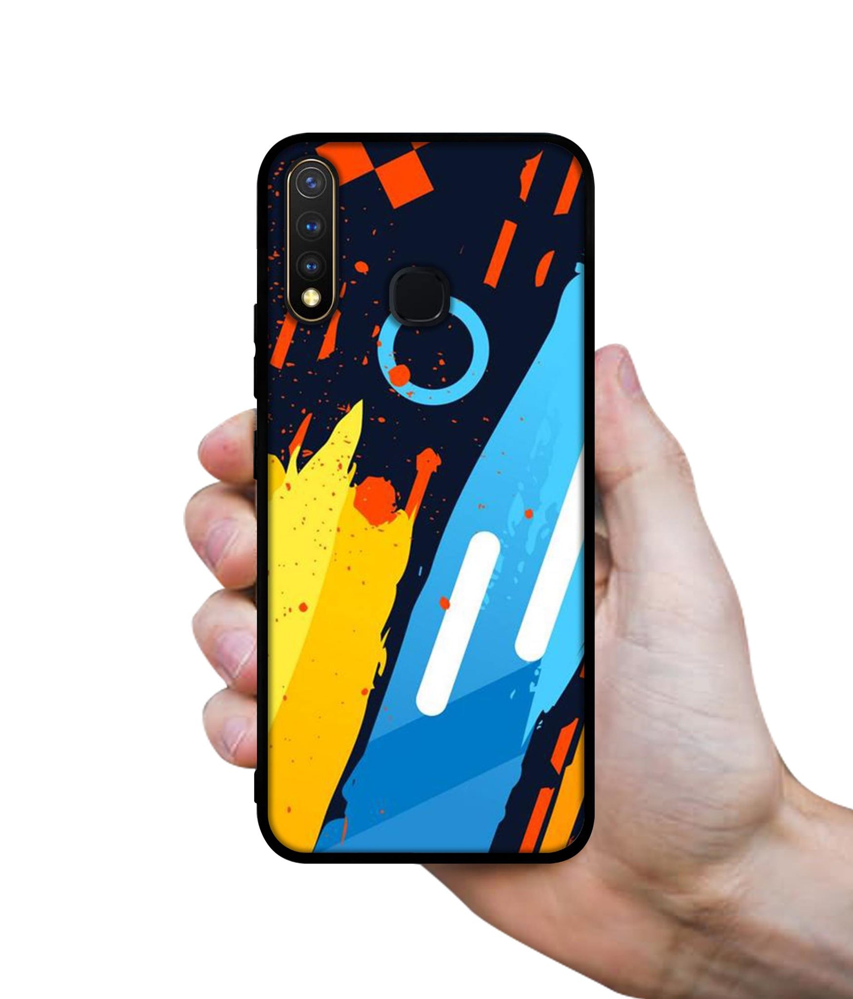 Abstract Stripes Geometric Figures Design Designer 2D Printed Back Case Cover for Vivo Y19 4G / U3 4G / U20 4G