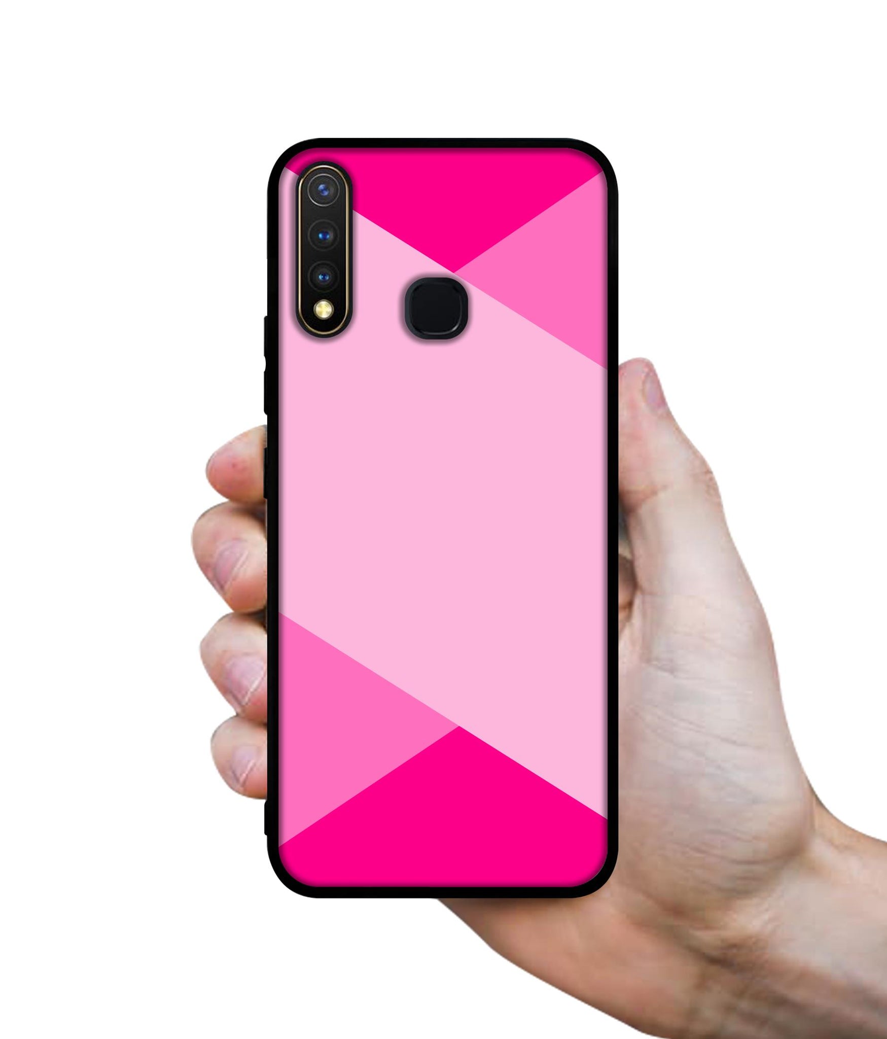 Pink Cross Vector Design Designer 2D Printed Back Case Cover for Vivo Y19 4G / U3 4G / U20 4G