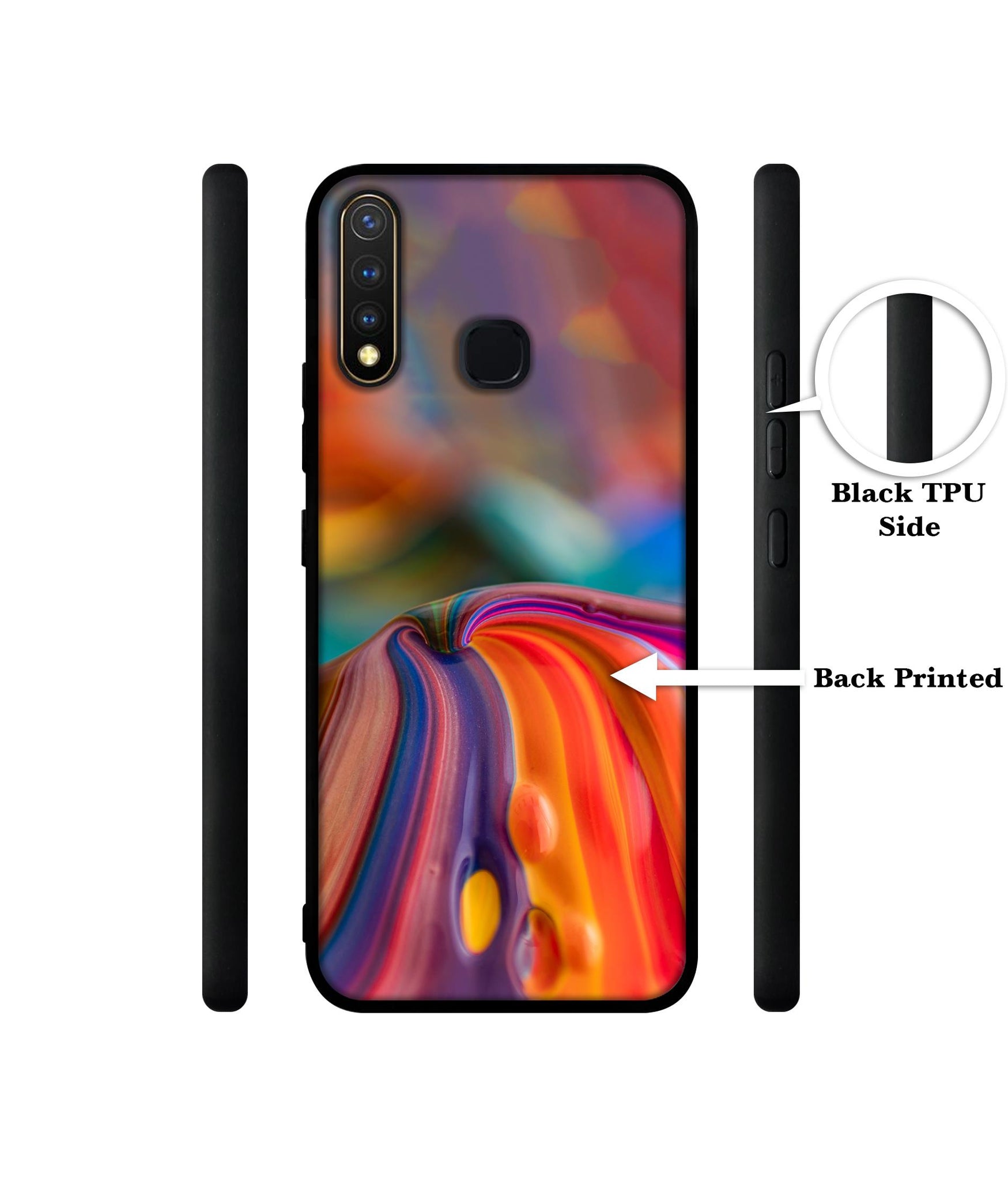 Rainbow Colors Designer 2D Printed Back Case Cover for Vivo Y19 4G / U3 4G / U20 4G