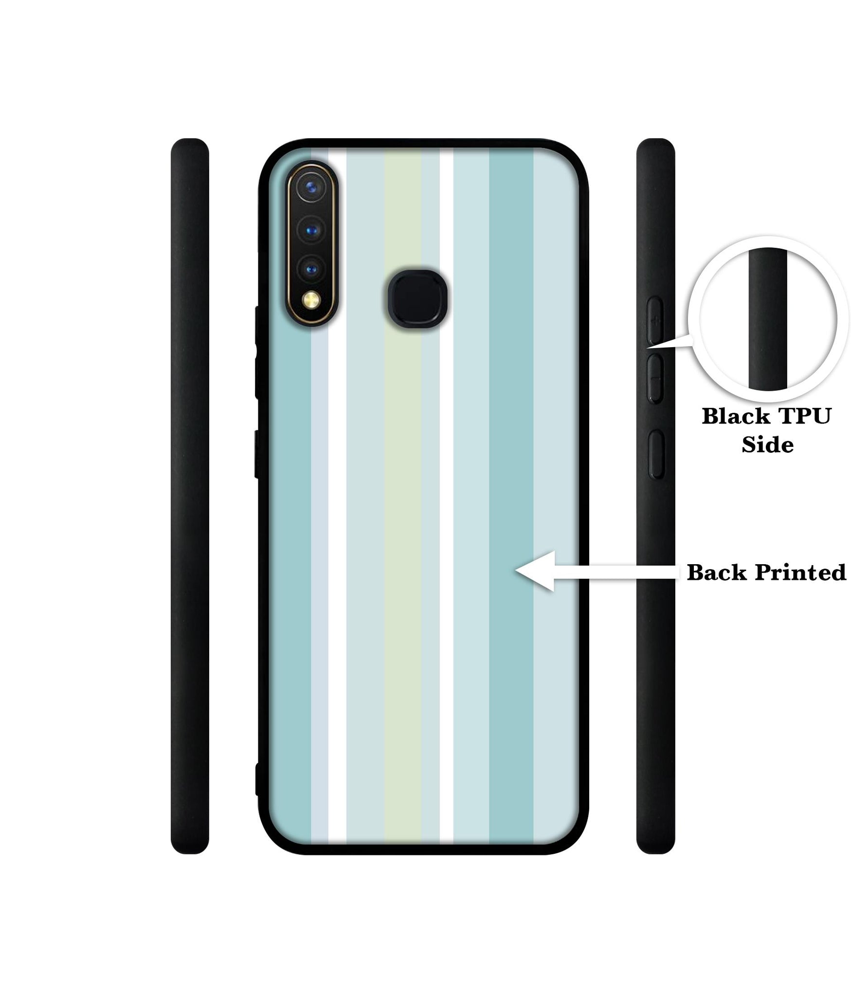 Light Green Stripes Design Designer 2D Printed Back Case Cover for Vivo Y19 4G / U3 4G / U20 4G