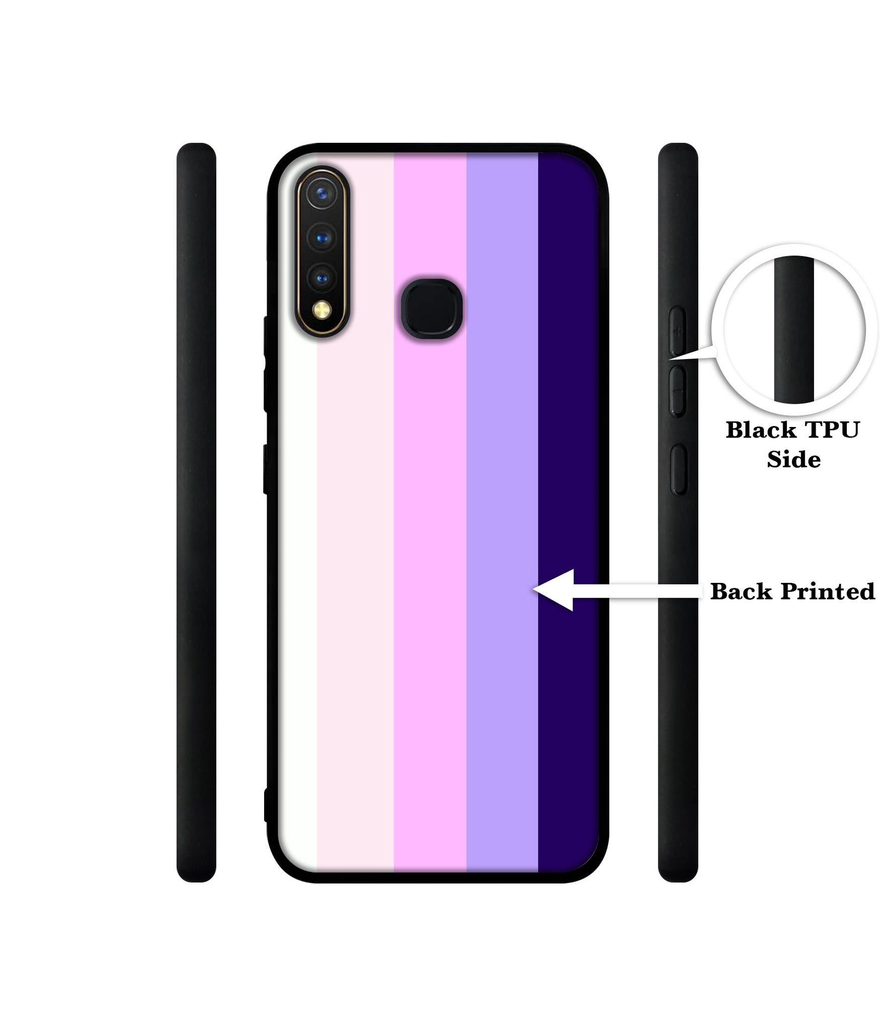 Pink and Purple Lines Design Designer 2D Printed Back Case Cover for Vivo Y19 4G / U3 4G / U20 4G