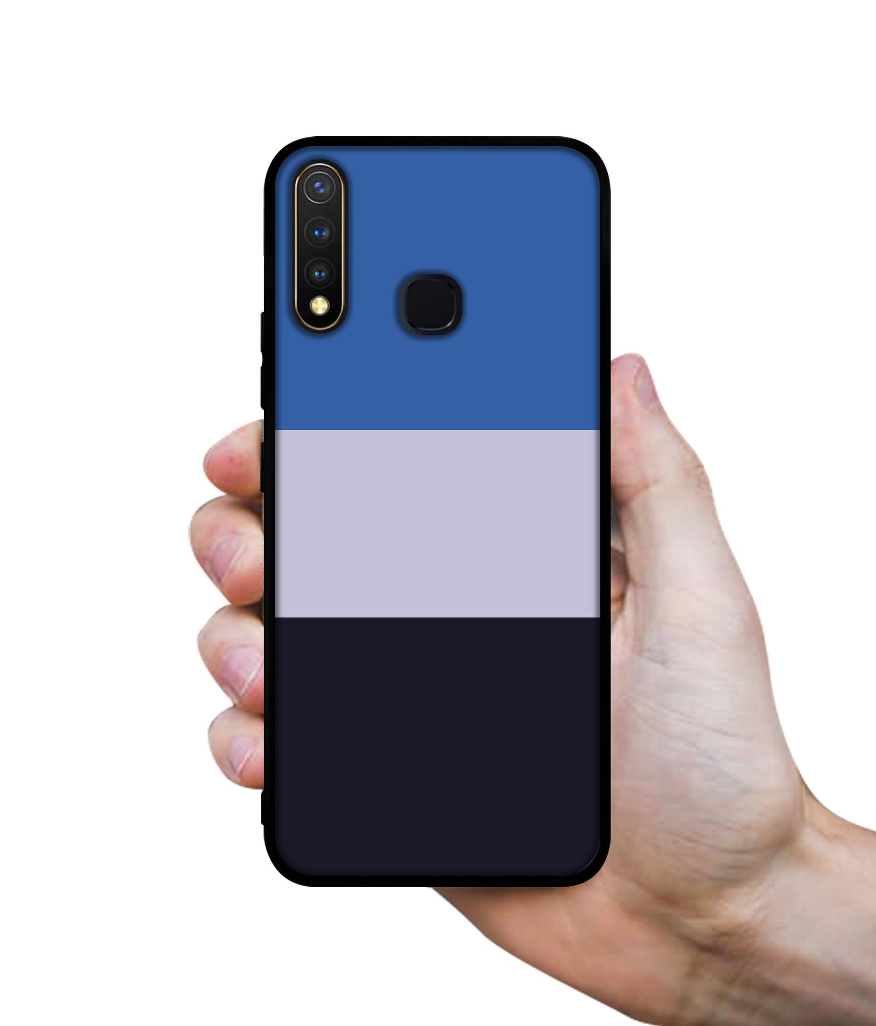 Three Color Stripes Design Designer 2D Printed Back Case Cover for Vivo Y19 4G / U3 4G / U20 4G