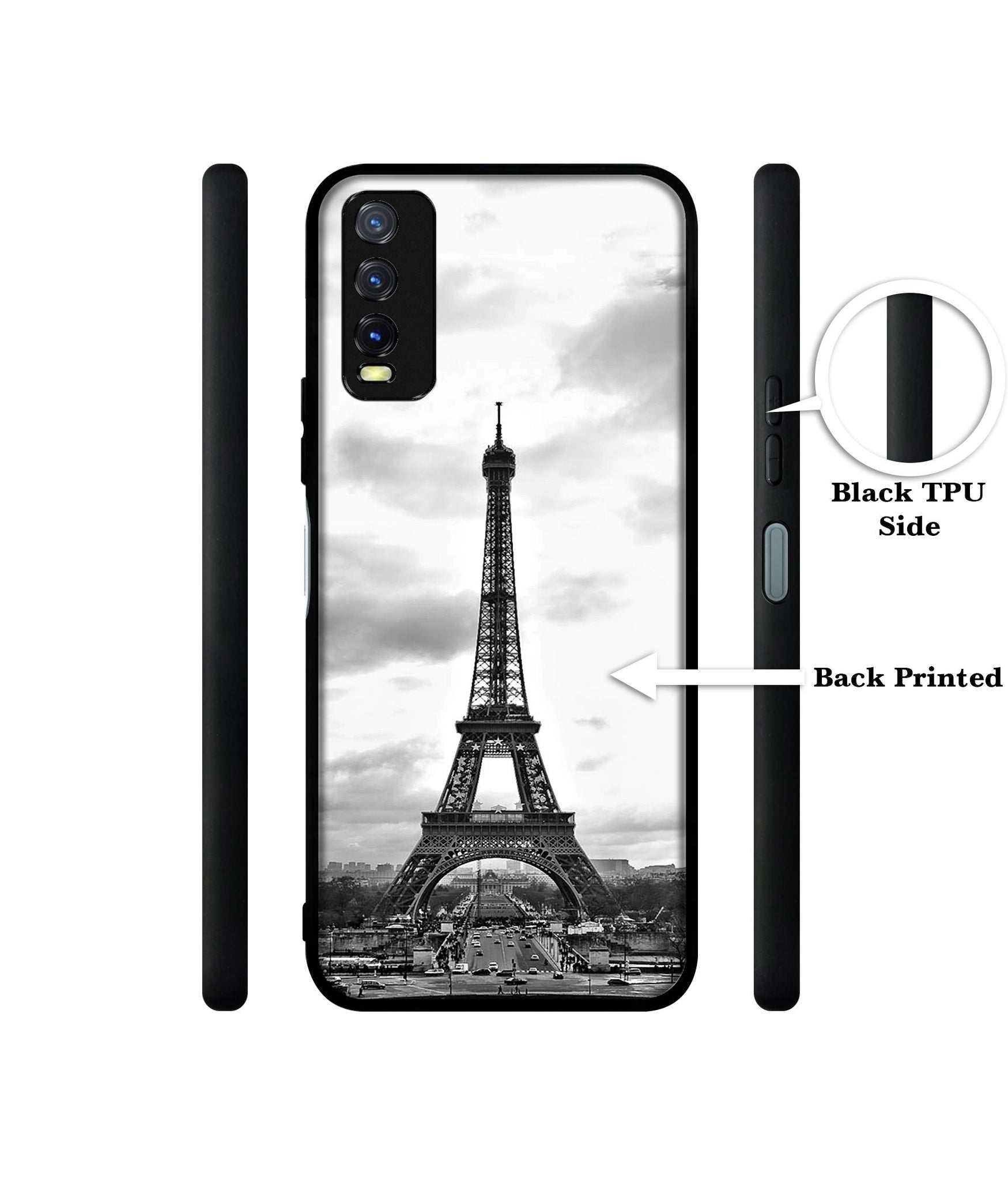 Eiffel Tower Design Designer 2D Printed Back Case Cover for Vivo Y20 4G / Y20A / Y20S / Y20G / Y20i / Y20T