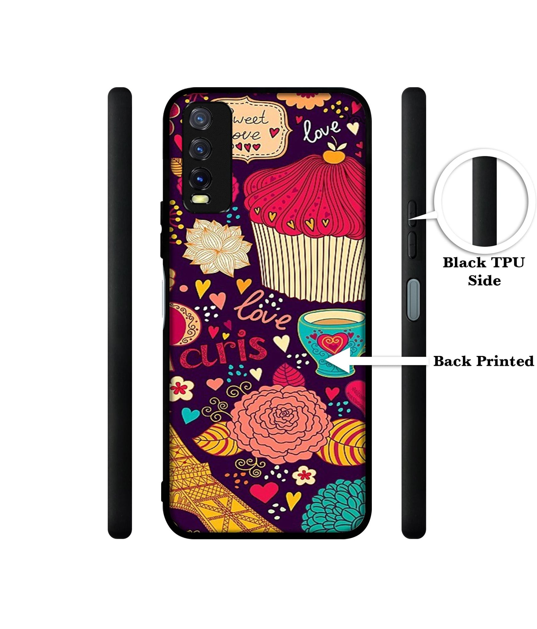 Paris Flower Love Design Designer 2D Printed Back Case Cover for Vivo Y20 4G / Y20A / Y20S / Y20G / Y20i / Y20T