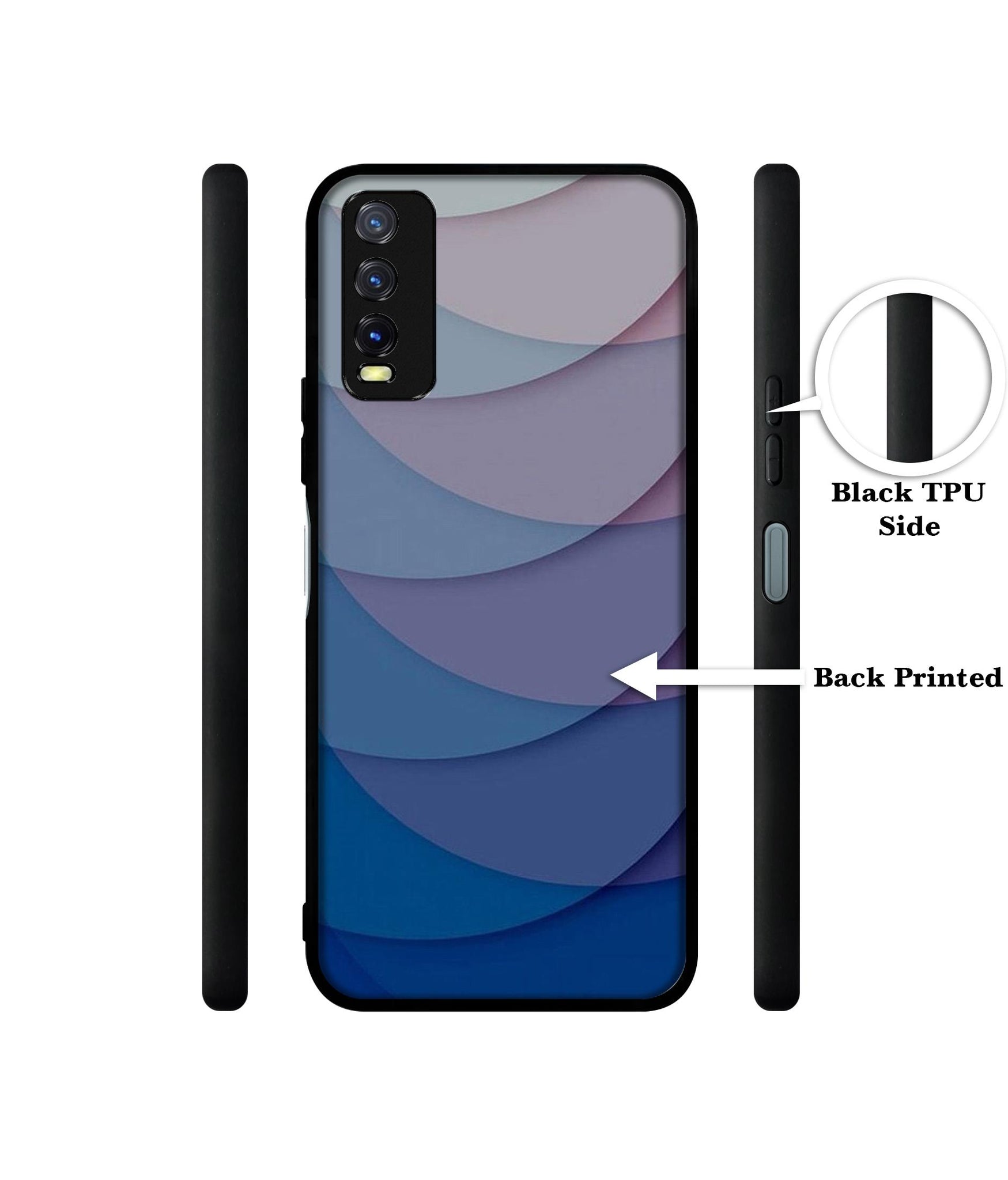 Waves Pattern Print Design Designer 2D Printed Back Case Cover for Vivo Y20 4G / Y20A / Y20S / Y20G / Y20i / Y20T