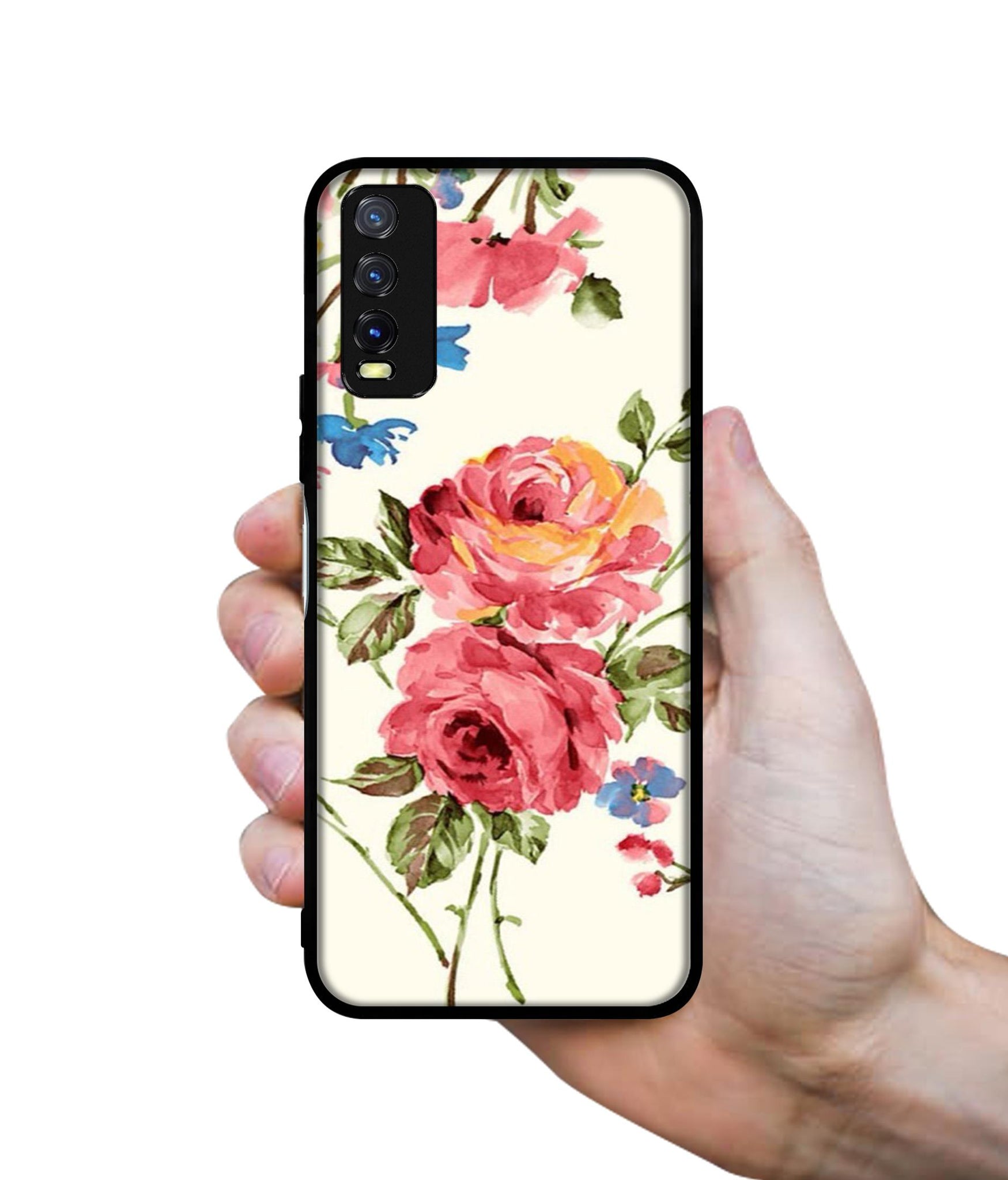 Vintage Painting Flower Design Designer 2D Printed Back Case Cover for Vivo Y20 4G / Y20A / Y20S / Y20G / Y20i / Y20T