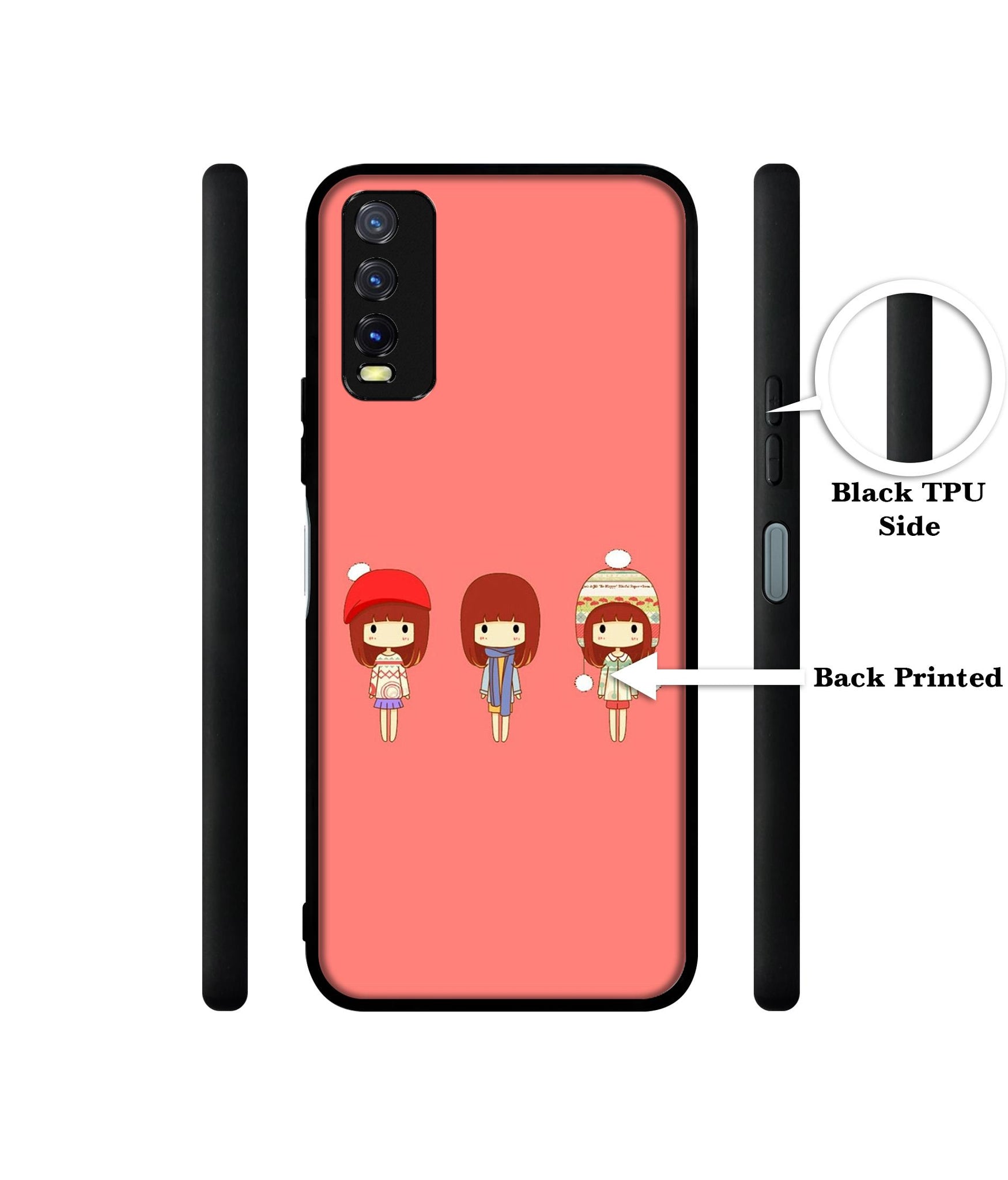 Cute Girls Design Designer 2D Printed Back Case Cover for Vivo Y20 4G / Y20A / Y20S / Y20G / Y20i / Y20T