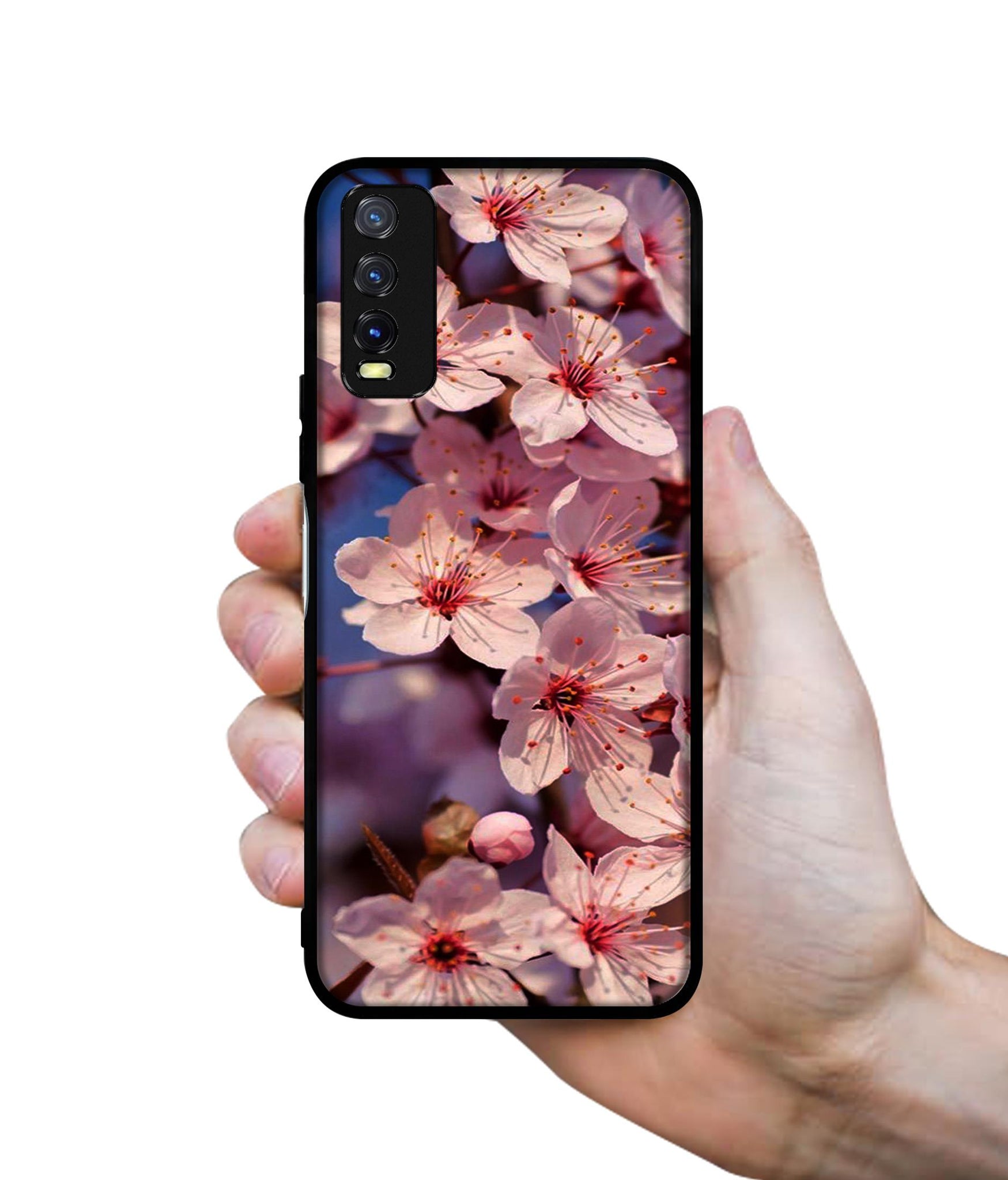 Pink Flowers Pattern Design Designer 2D Printed Back Case Cover for Vivo Y20 4G / Y20A / Y20S / Y20G / Y20i / Y20T