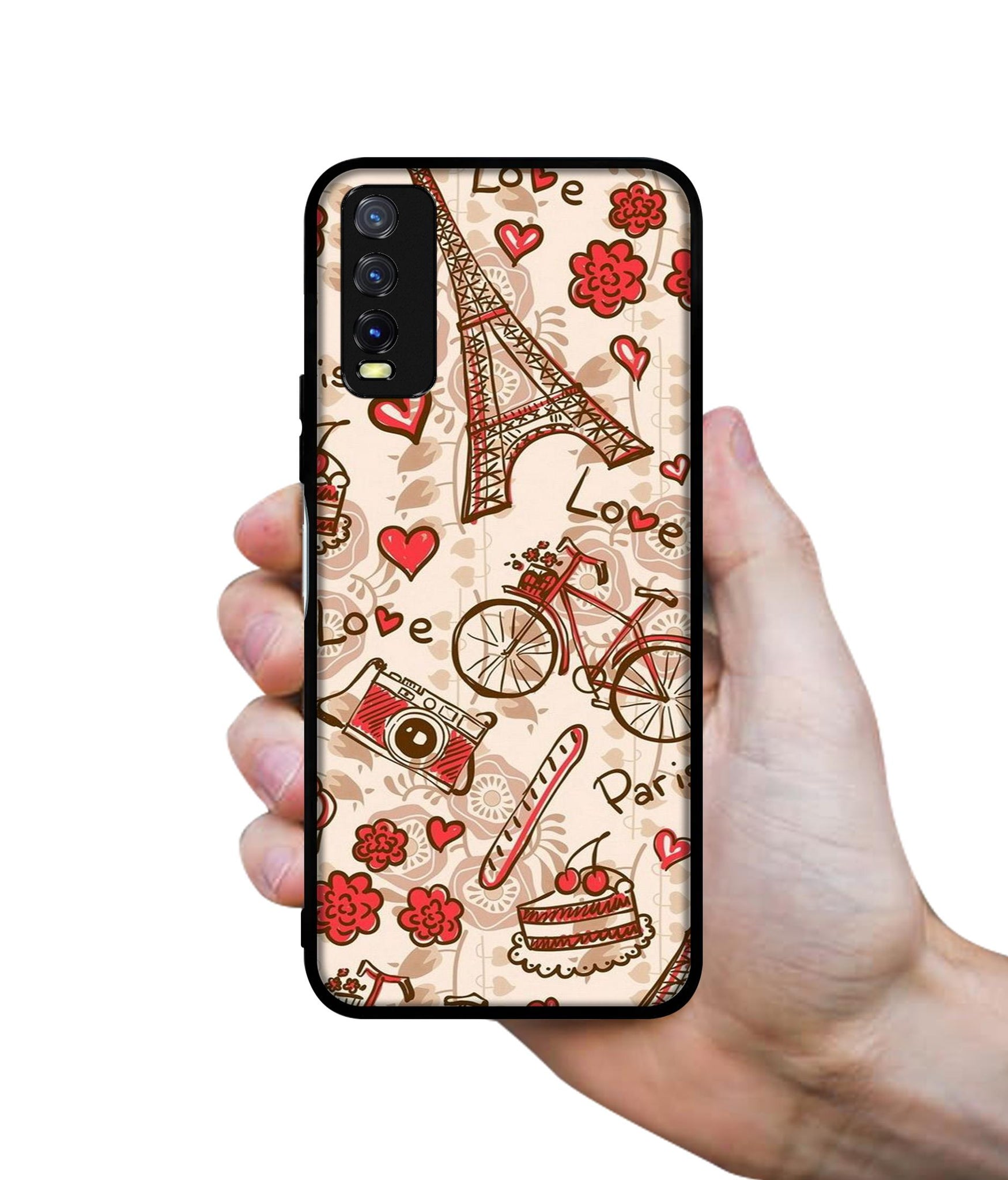 Vintage Paris Design Designer 2D Printed Back Case Cover for Vivo Y20 4G / Y20A / Y20S / Y20G / Y20i / Y20T