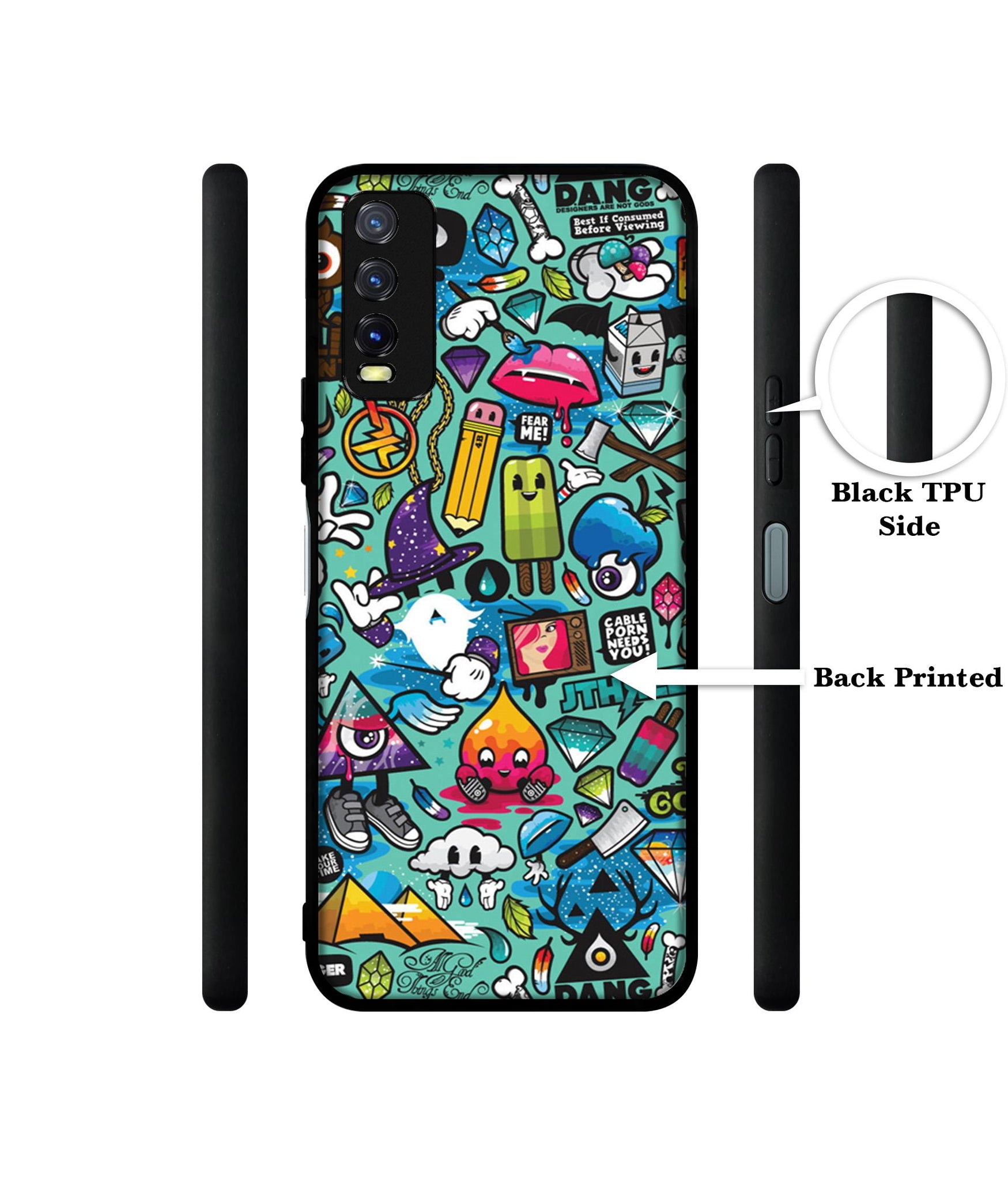 Crazy Design Designer 2D Printed Back Case Cover for Vivo Y20 4G / Y20A / Y20S / Y20G / Y20i / Y20T