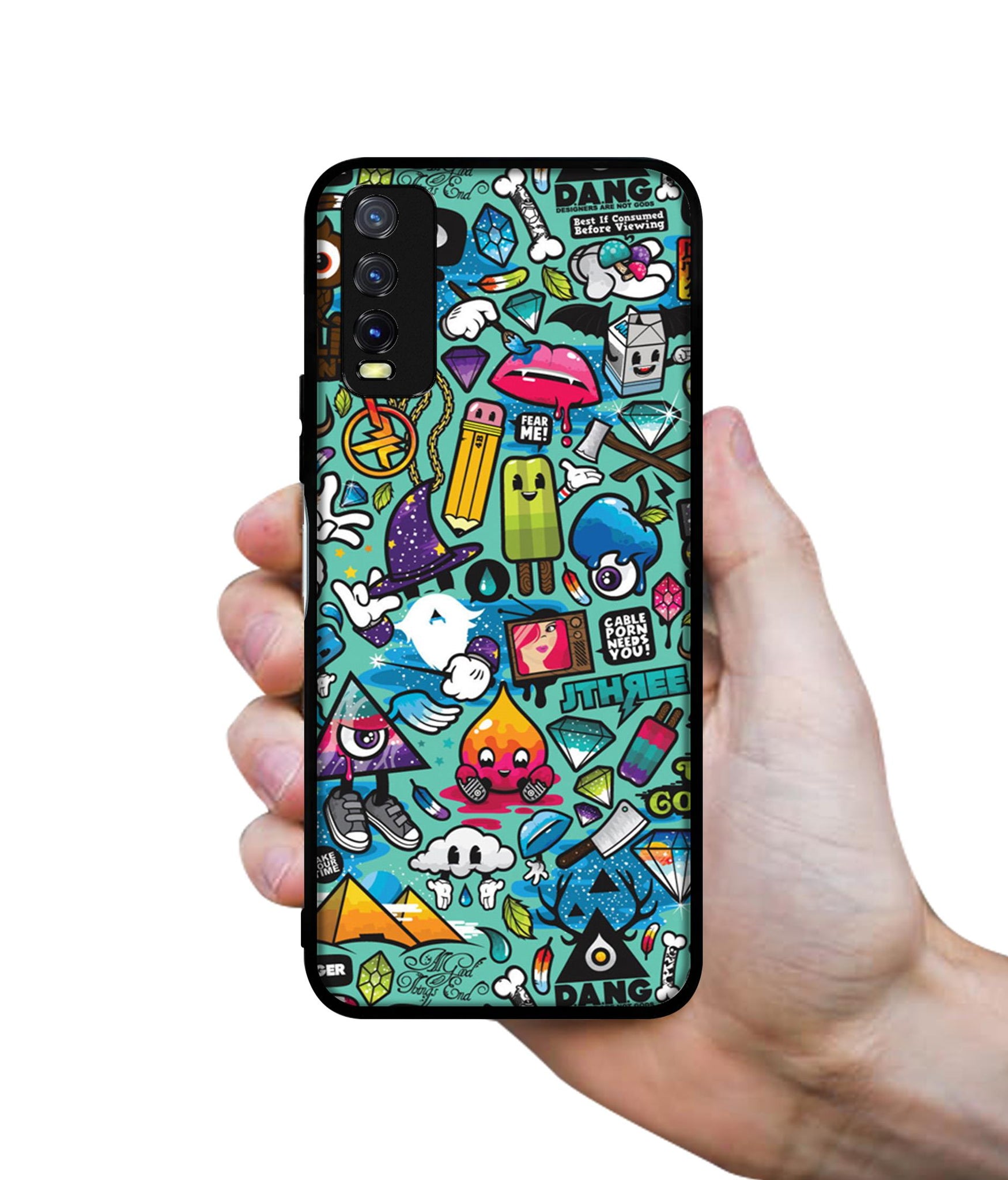 Crazy Design Designer 2D Printed Back Case Cover for Vivo Y20 4G / Y20A / Y20S / Y20G / Y20i / Y20T