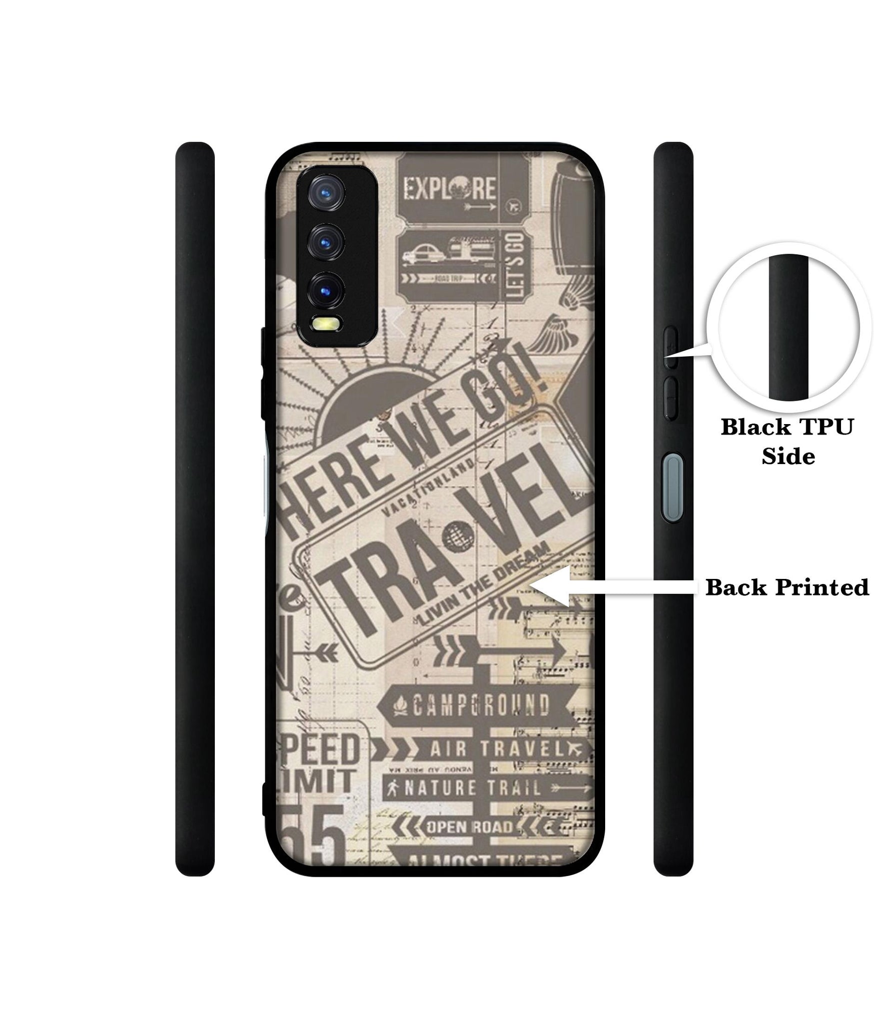 Travel Design Designer 2D Printed Back Case Cover for Vivo Y20 4G / Y20A / Y20S / Y20G / Y20i / Y20T