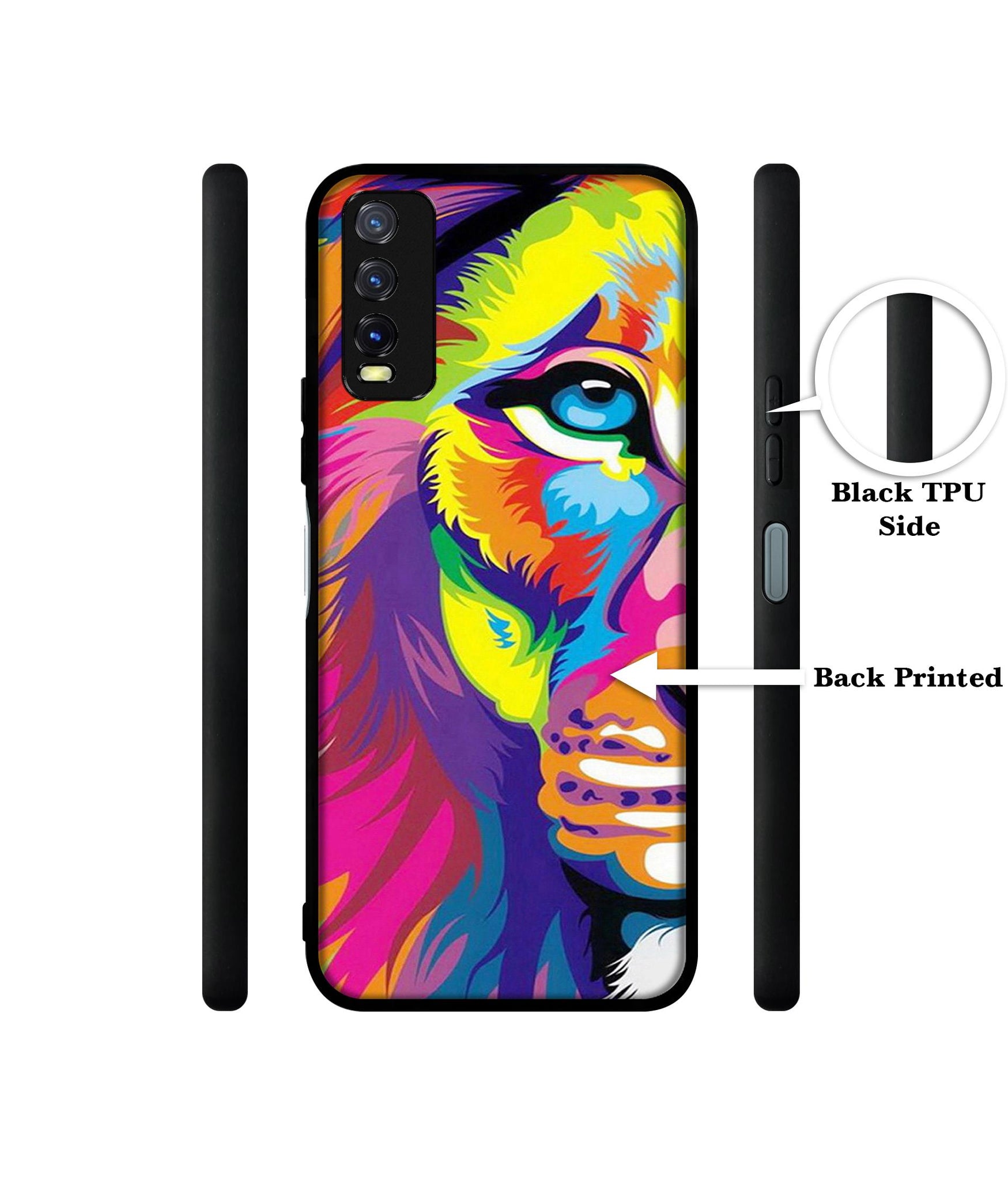 Lion Design Designer 2D Printed Back Case Cover for Vivo Y20 4G / Y20A / Y20S / Y20G / Y20i / Y20T