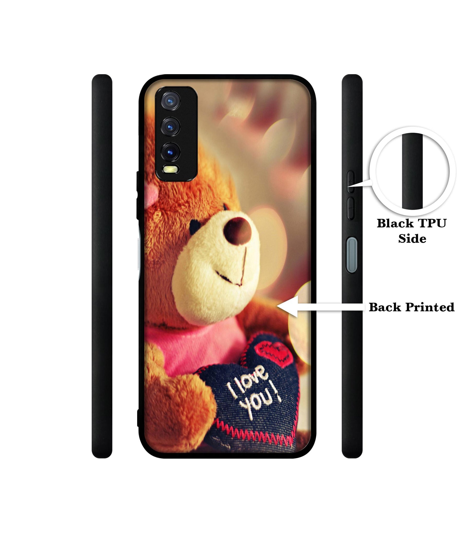 Teddy Bear Design Designer 2D Printed Back Case Cover for Vivo Y20 4G / Y20A / Y20S / Y20G / Y20i / Y20T