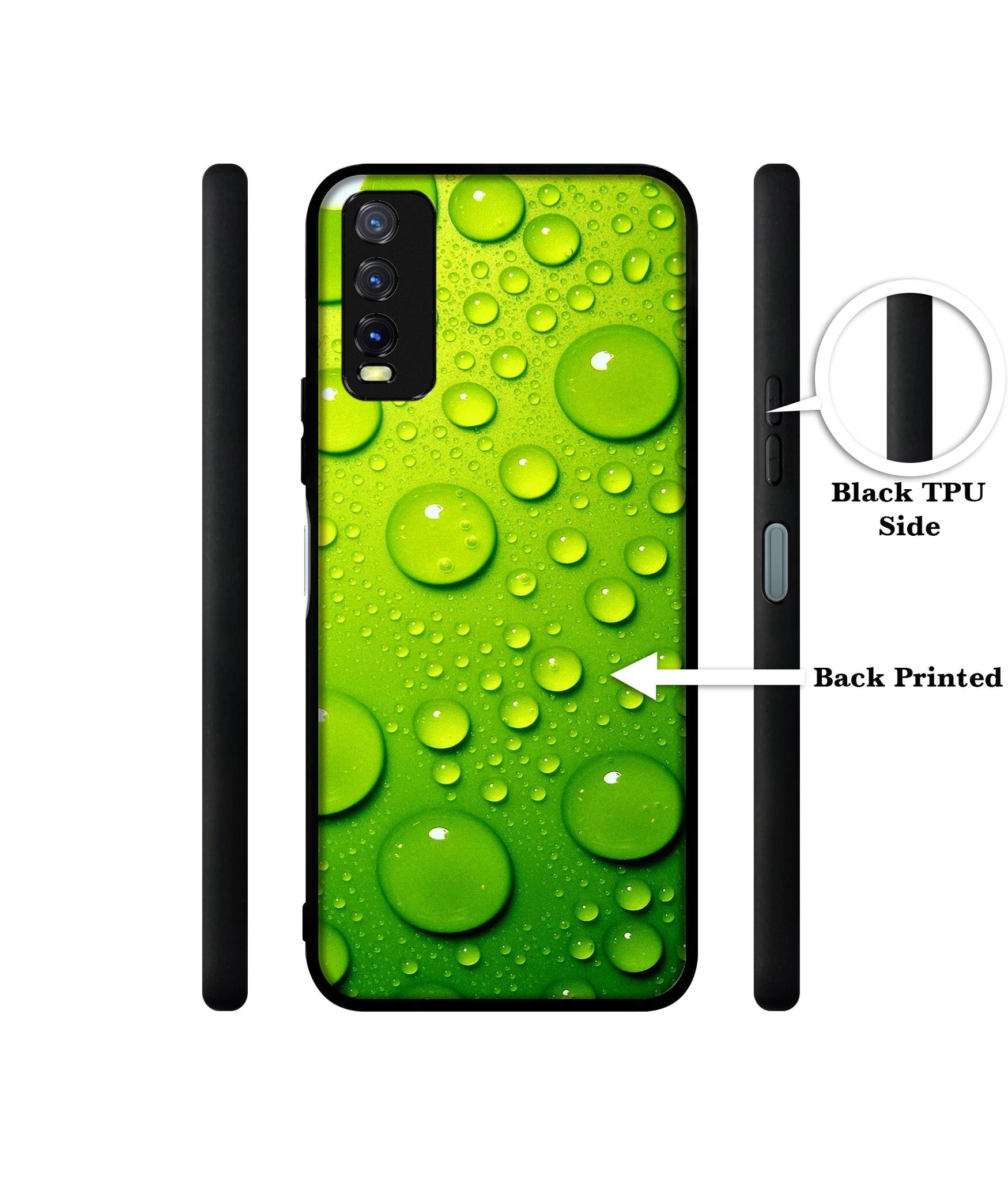 Green Bubbles Design Designer 2D Printed Back Case Cover for Vivo Y20 4G / Y20A / Y20S / Y20G / Y20i / Y20T