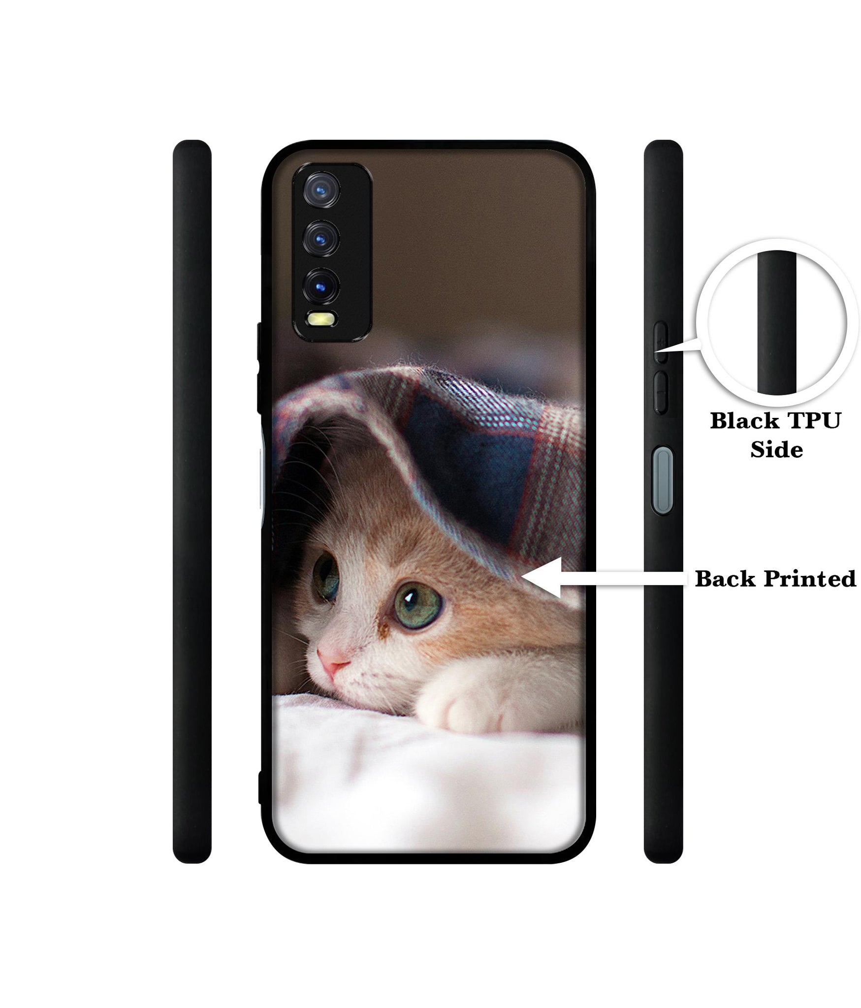 Sleepy Kitten Design Designer 2D Printed Back Case Cover for Vivo Y20 4G / Y20A / Y20S / Y20G / Y20i / Y20T