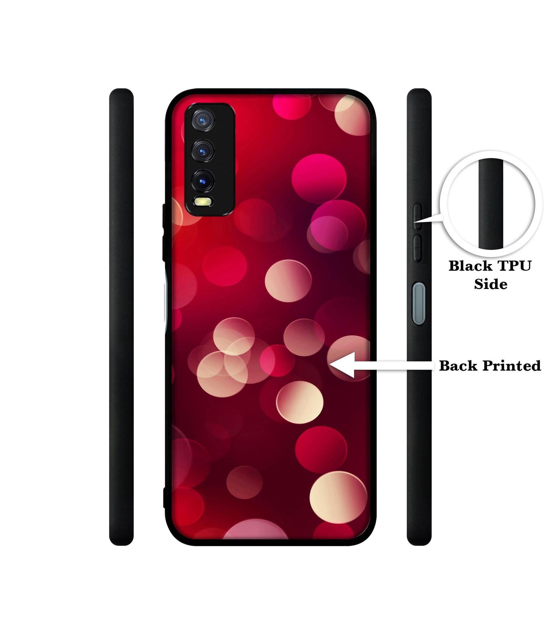 3D Circles Design Designer 2D Printed Back Case Cover for Vivo Y20 4G / Y20A / Y20S / Y20G / Y20i / Y20T