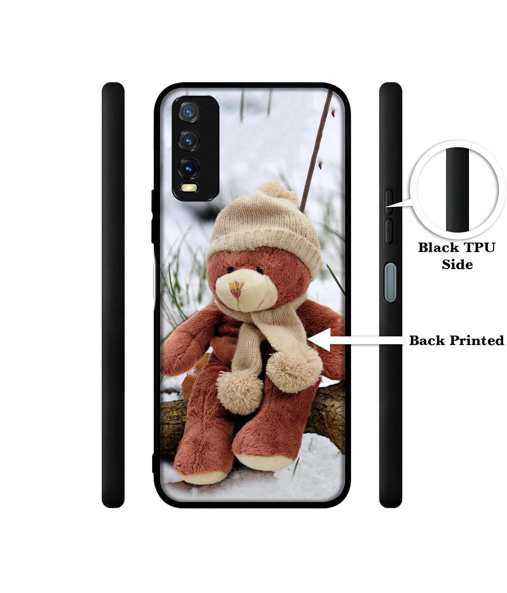 Woolen Bear Design Designer 2D Printed Back Case Cover for Vivo Y20 4G / Y20A / Y20S / Y20G / Y20i / Y20T