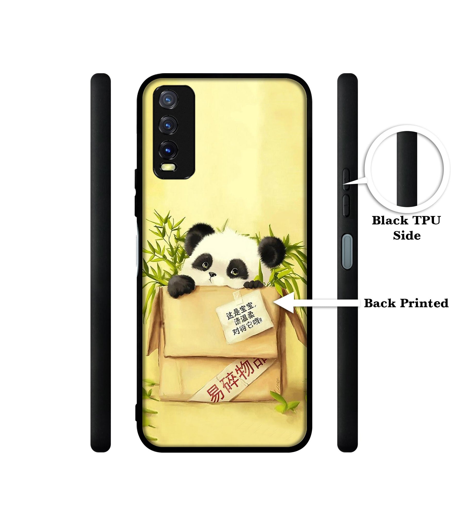 Panda In Box Design Designer 2D Printed Back Case Cover for Vivo Y20 4G / Y20A / Y20S / Y20G / Y20i / Y20T
