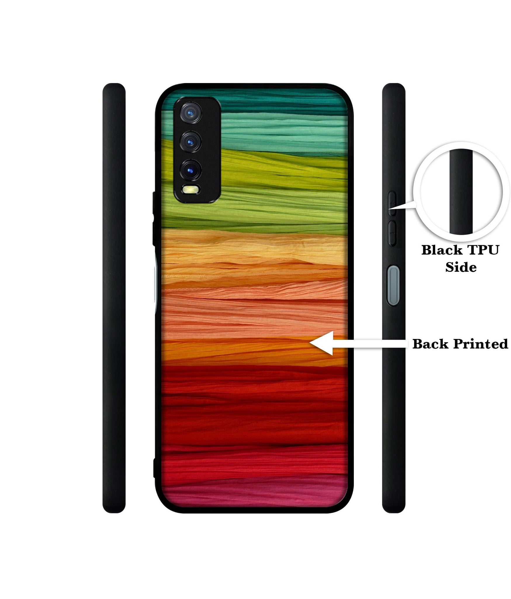 Colorful Thread Design Designer 2D Printed Back Case Cover for Vivo Y20 4G / Y20A / Y20S / Y20G / Y20i / Y20T