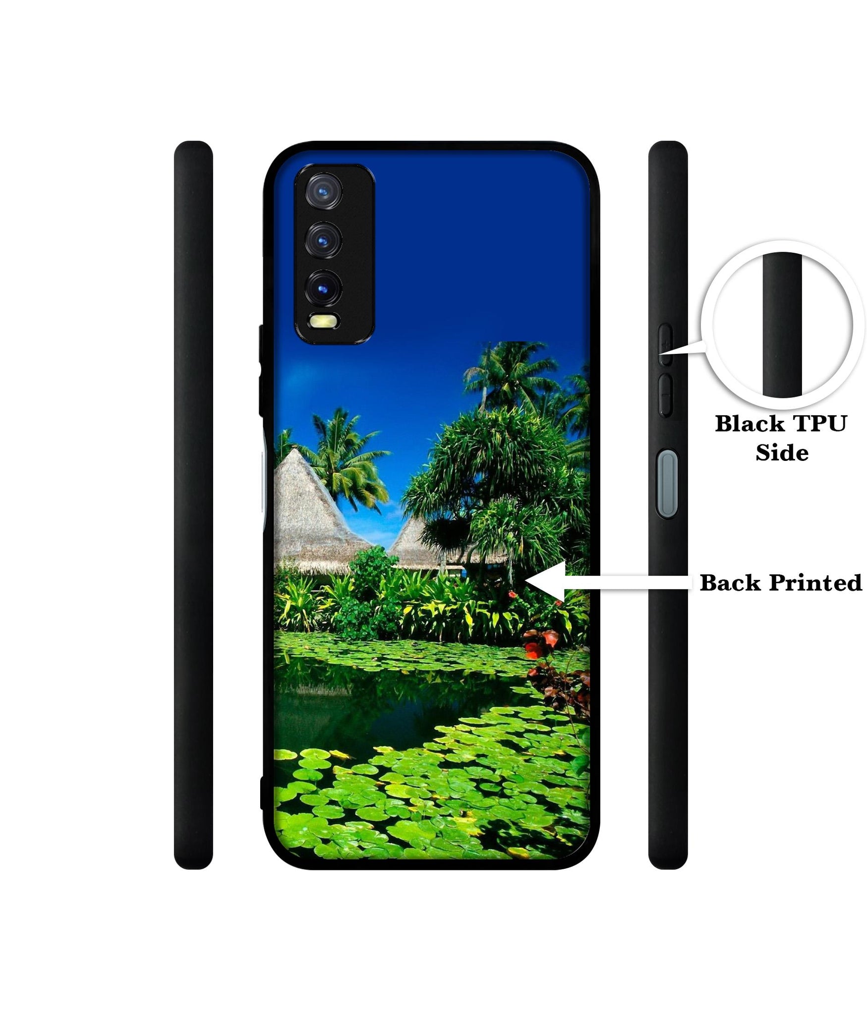 Tropics Water Design Designer 2D Printed Back Case Cover for Vivo Y20 4G / Y20A / Y20S / Y20G / Y20i / Y20T