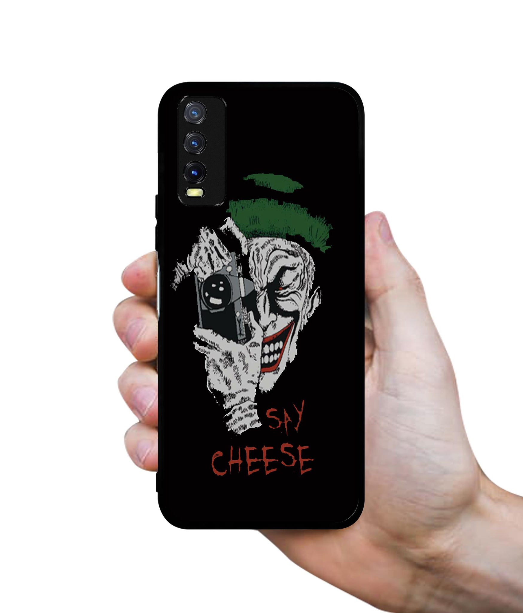 Joker Say Cheese Design Designer 2D Printed Back Case Cover for Vivo Y20 4G / Y20A / Y20S / Y20G / Y20i / Y20T