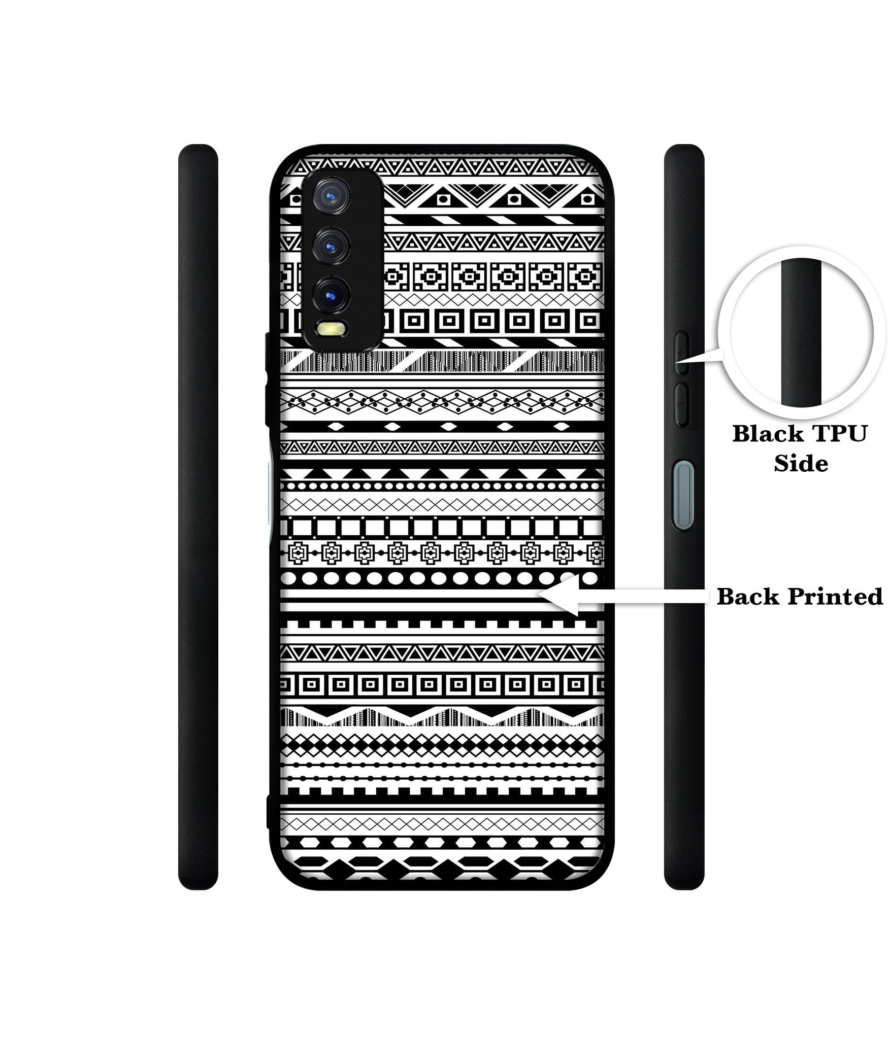 Black & White Patterns Design Designer 2D Printed Back Case Cover for Vivo Y20 4G / Y20A / Y20S / Y20G / Y20i / Y20T