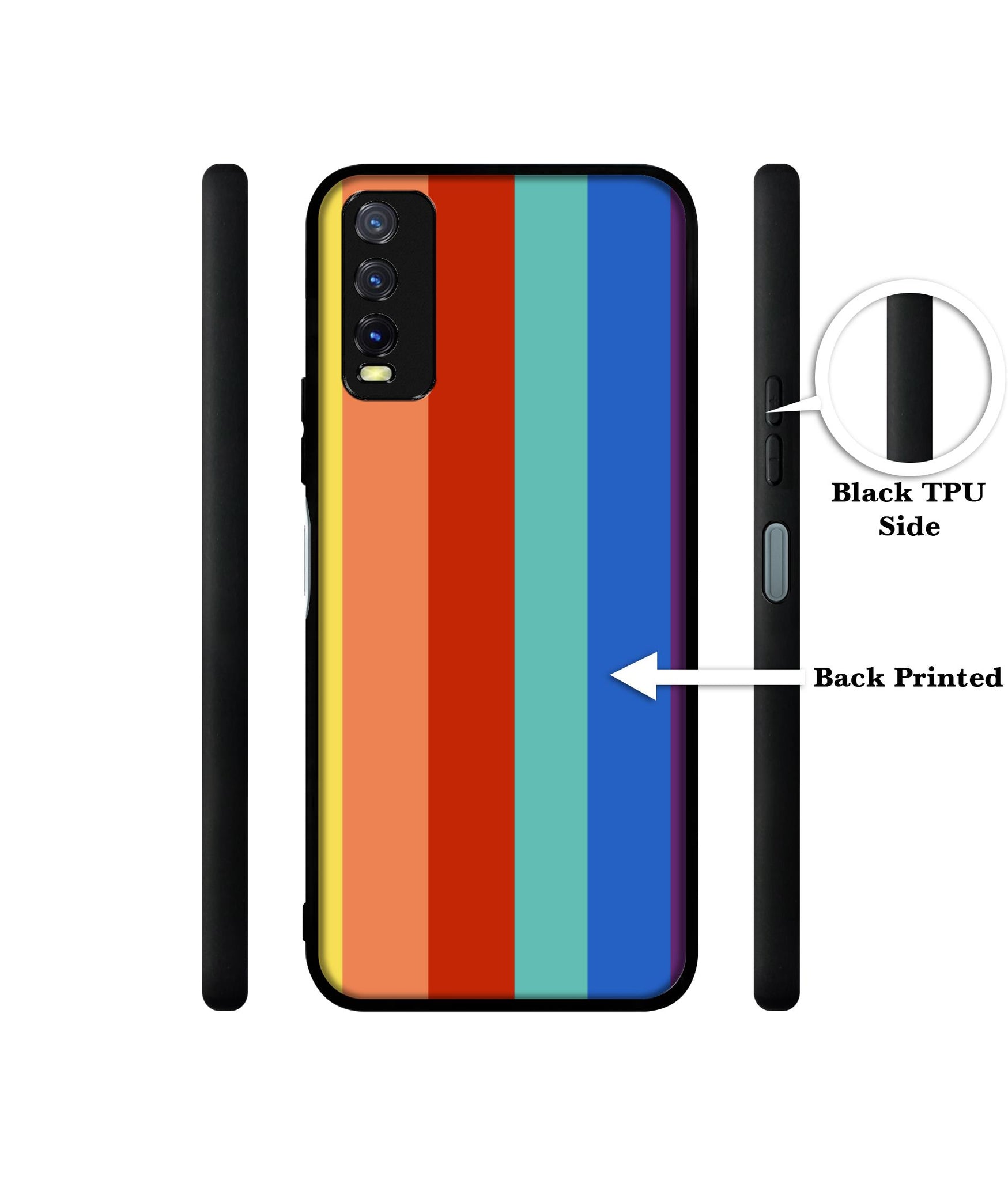 Rainbow Colors Design Designer 2D Printed Back Case Cover for Vivo Y20 4G / Y20A / Y20S / Y20G / Y20i / Y20T