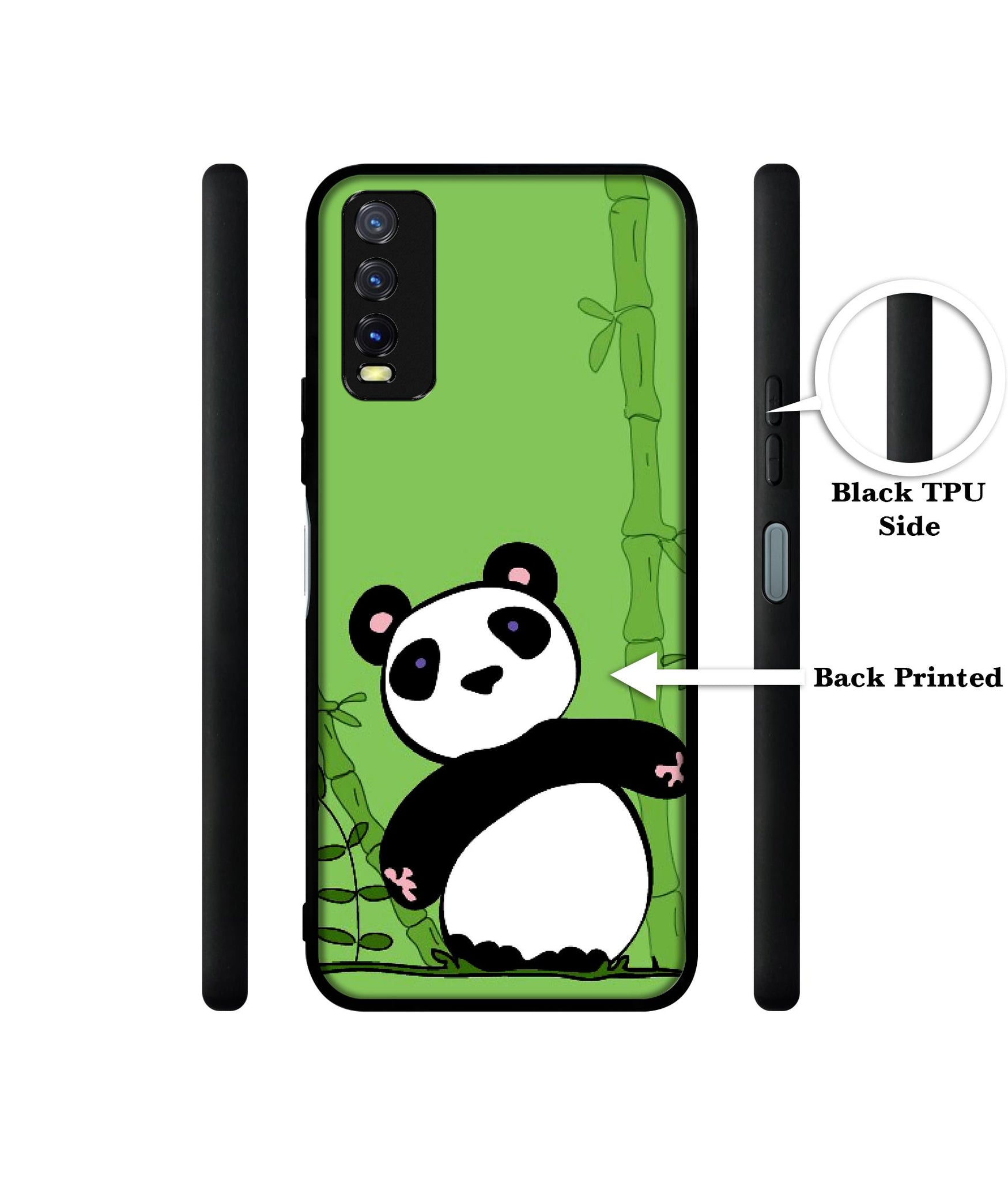 Panda with Bamboo Design Designer 2D Printed Back Case Cover for Vivo Y20 4G / Y20A / Y20S / Y20G / Y20i / Y20T