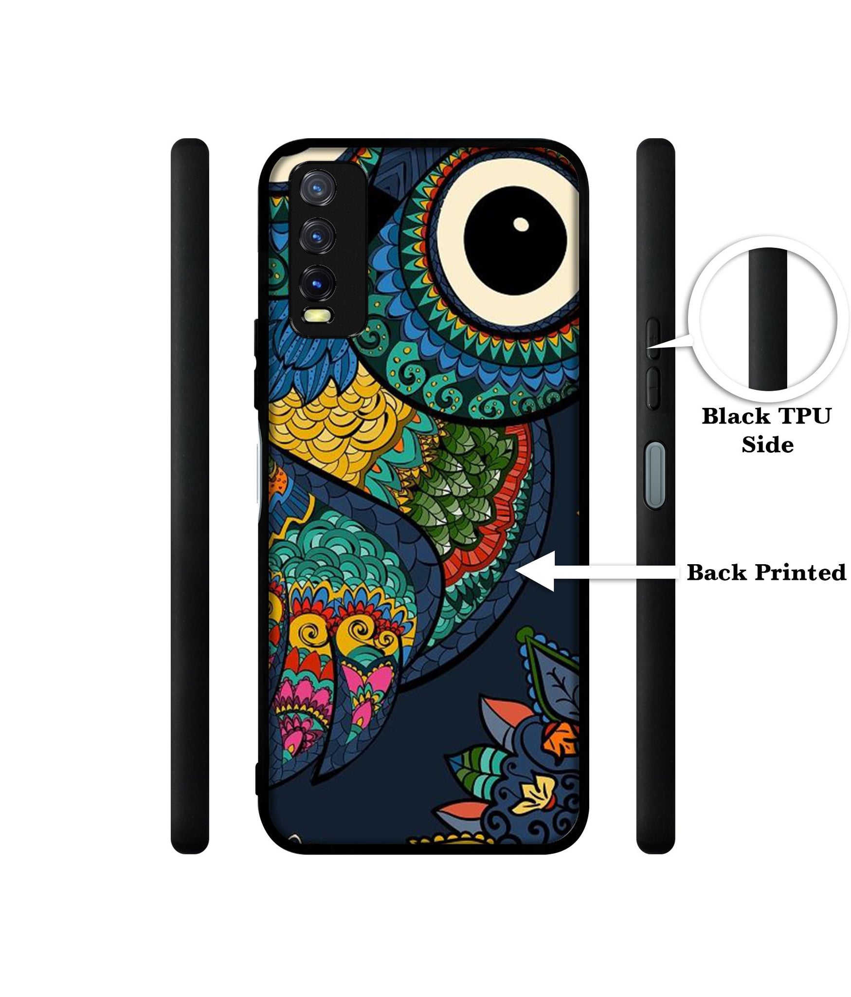 Owl Illustration Design Designer 2D Printed Back Case Cover for Vivo Y20 4G / Y20A / Y20S / Y20G / Y20i / Y20T