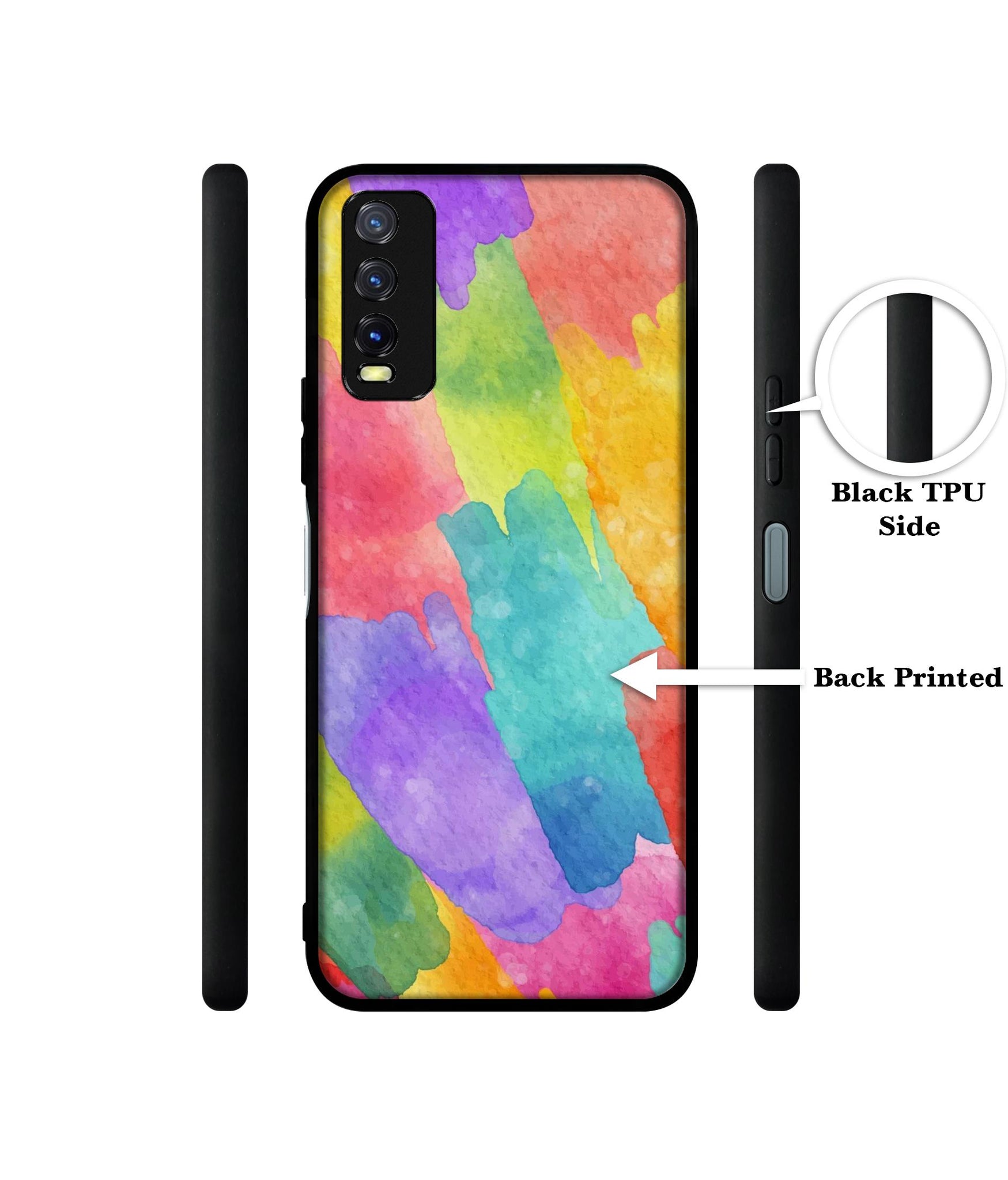 Water Paint Colorful Abstract Design Designer 2D Printed Back Case Cover for Vivo Y20 4G / Y20A / Y20S / Y20G / Y20i / Y20T